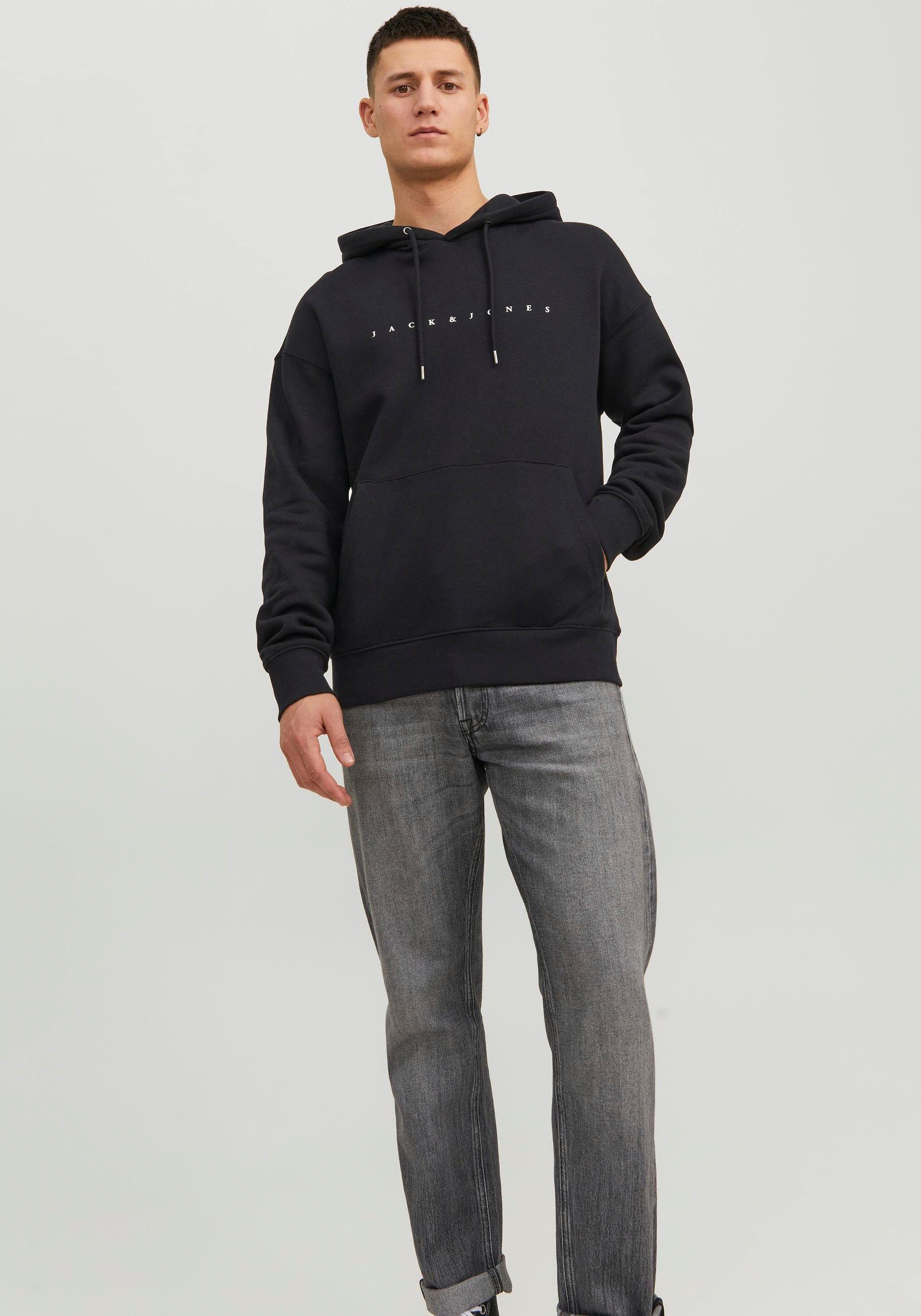 HOOD Jones JJESTAR Kapuzensweatshirt Black SWEAT JJ Jack NOOS &