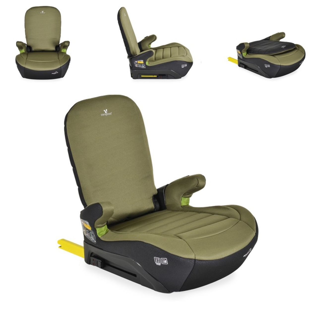 Cangaroo Kindersitzerhöhung Kindersitz Galaxy i-Size, ab: 4, bis: 12, (125-150cm) Gruppe 3, Isofix, Rückenlehne
