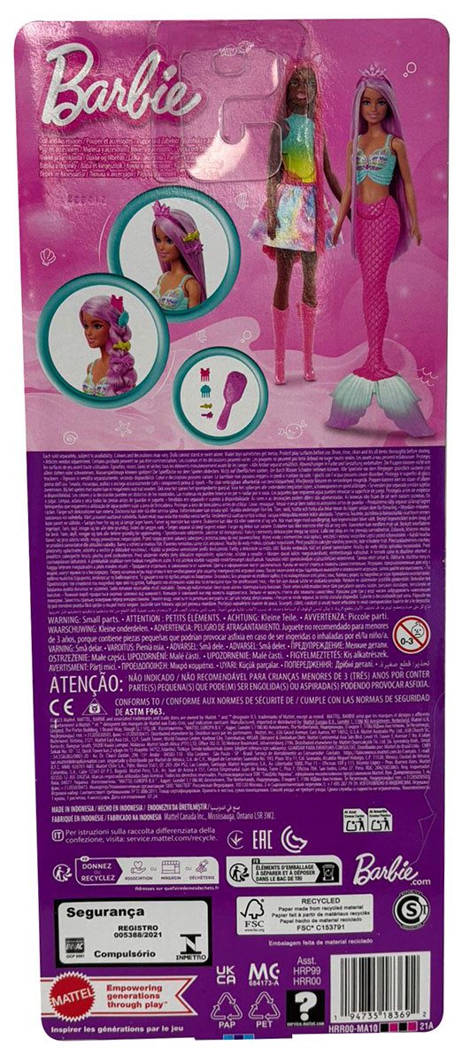 Barbie Stehpuppe Barbie Meerjungfrau Puppen 2er-Set mit beweglicher Schwanz günstig online kaufen