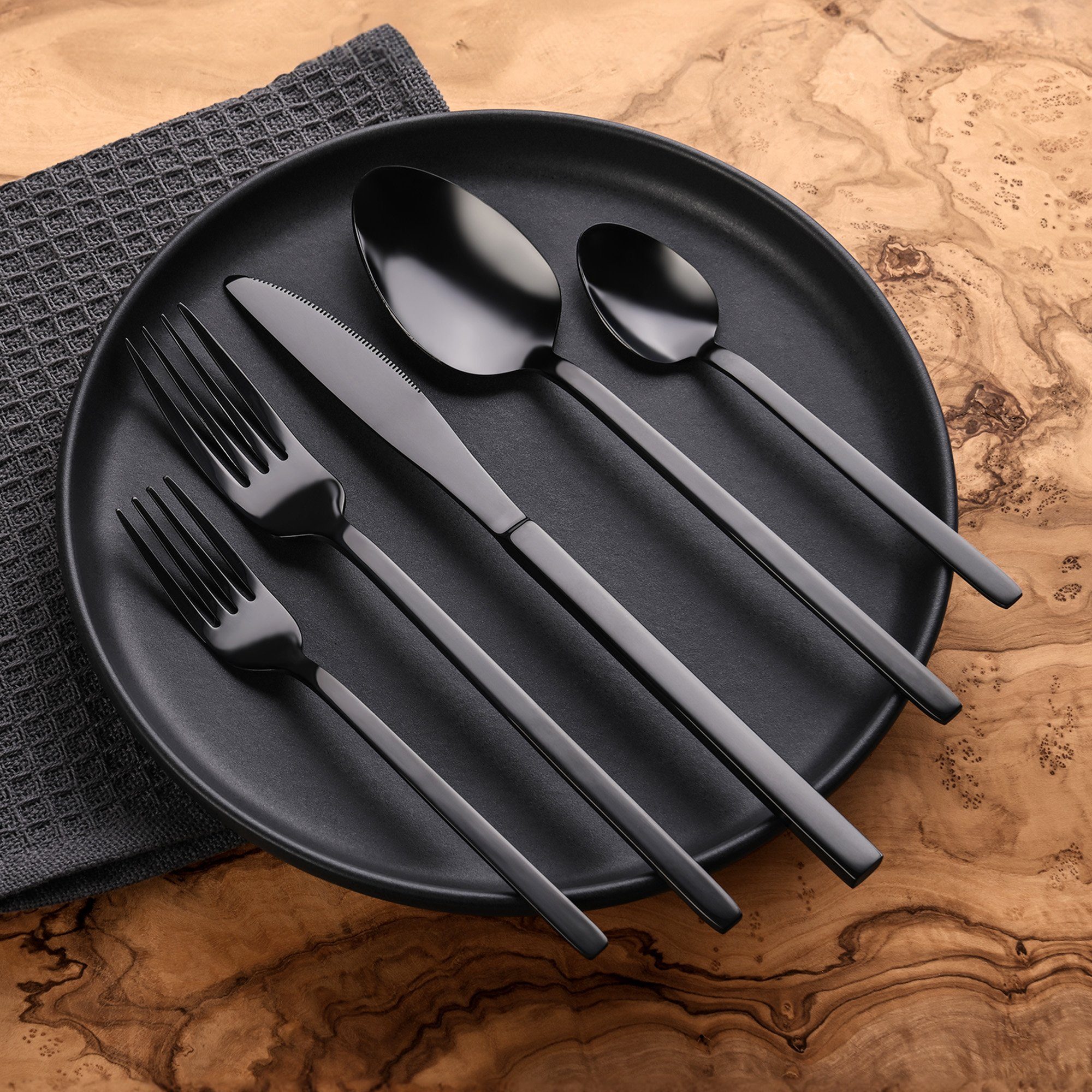 GRÄWE Kuchengabel GRÄWE Kuchengabeln 6 Stück, Edelstahl - Titan, Serie LISSABON