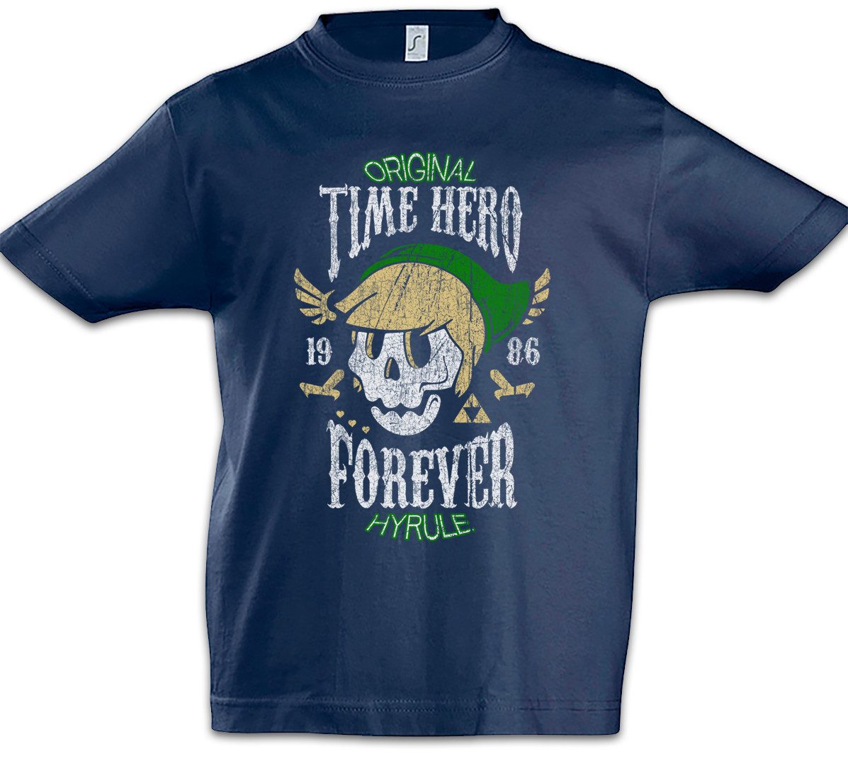Print-Shirt Time Hero Forever Kinder T-Shirt Legend Fan Hyrule Nerd Zelda Game