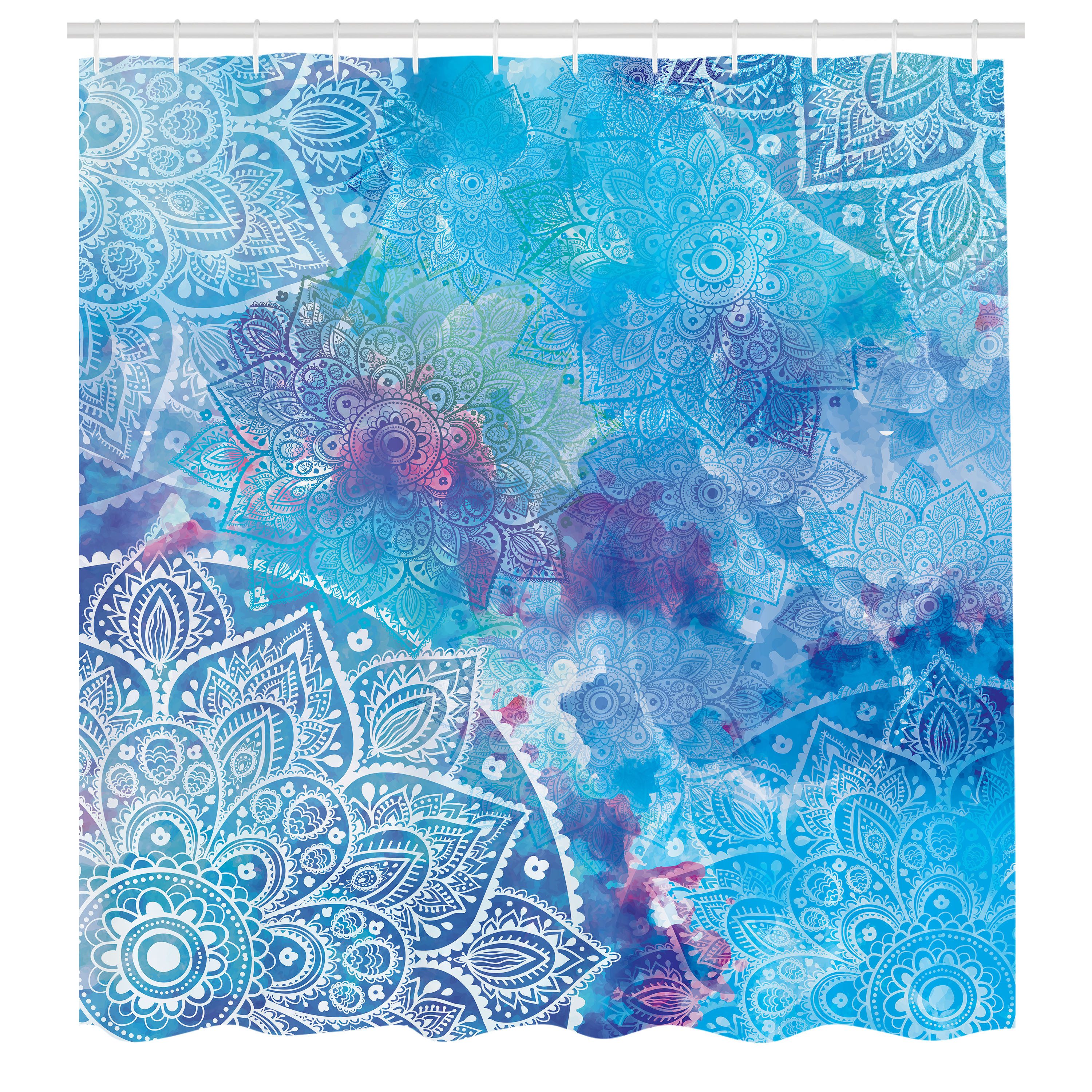 Spenlife Boho Duschvorhang – Ozean-Design, Wasserdicht, 183x183 Cm, Mit 12 Haken