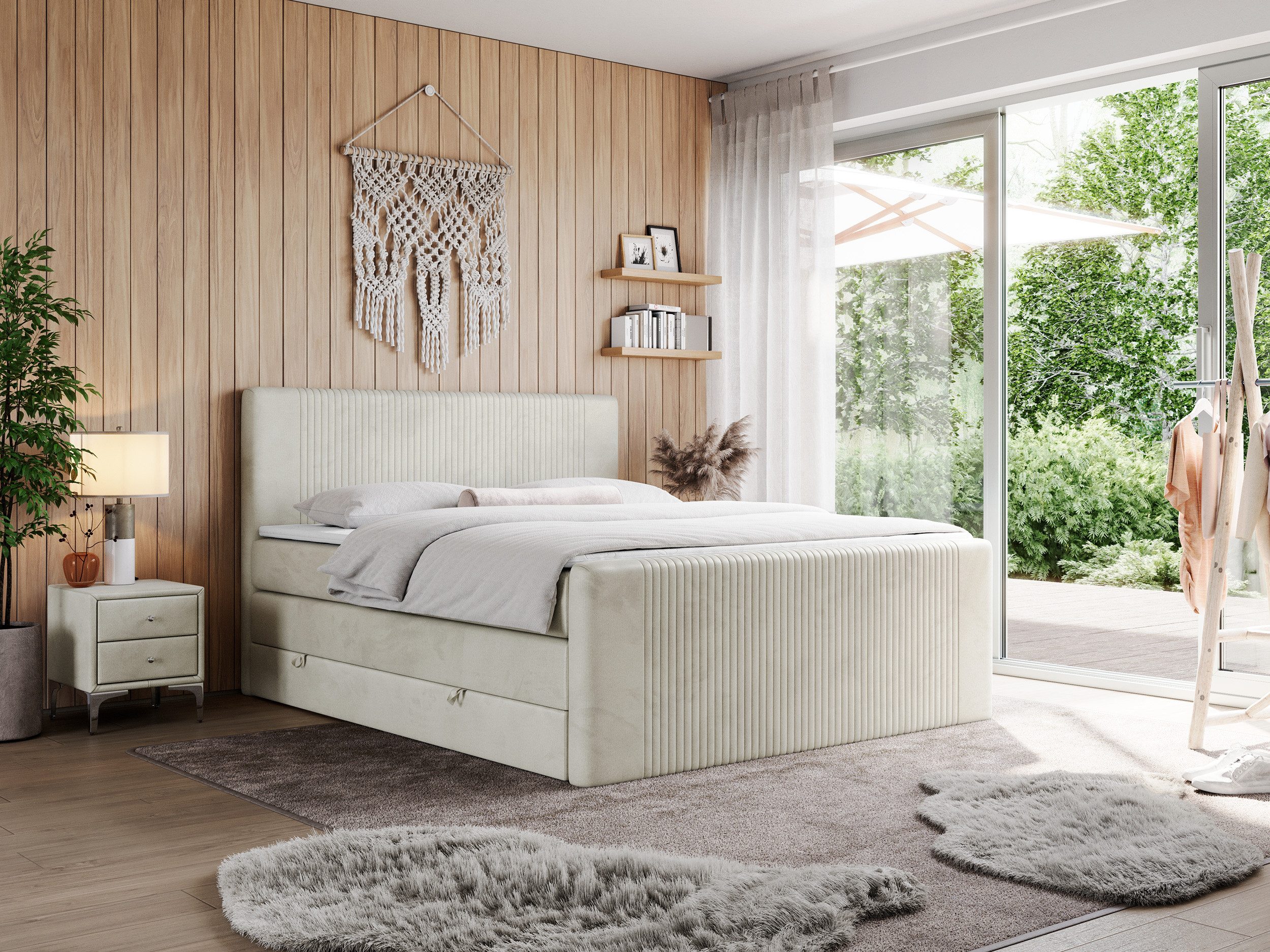 MKS MÖBEL Boxspringbett KING DOREN (Topper günstig online kaufen