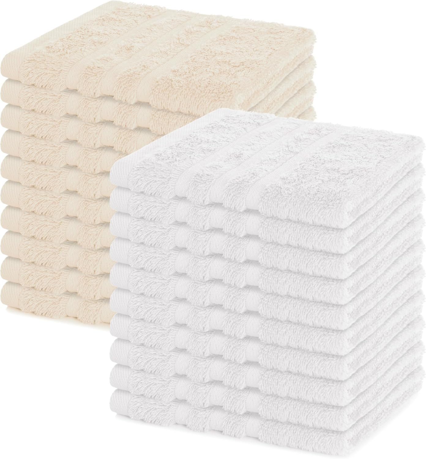 Lavea Seiftuch 30 x 30 cm, 20er Set Seiftücher, Elena Frottierserie, Gästehandtücher, (Set, 20-St), kleine Waschlappen, weich & saugstark, pflegeleicht