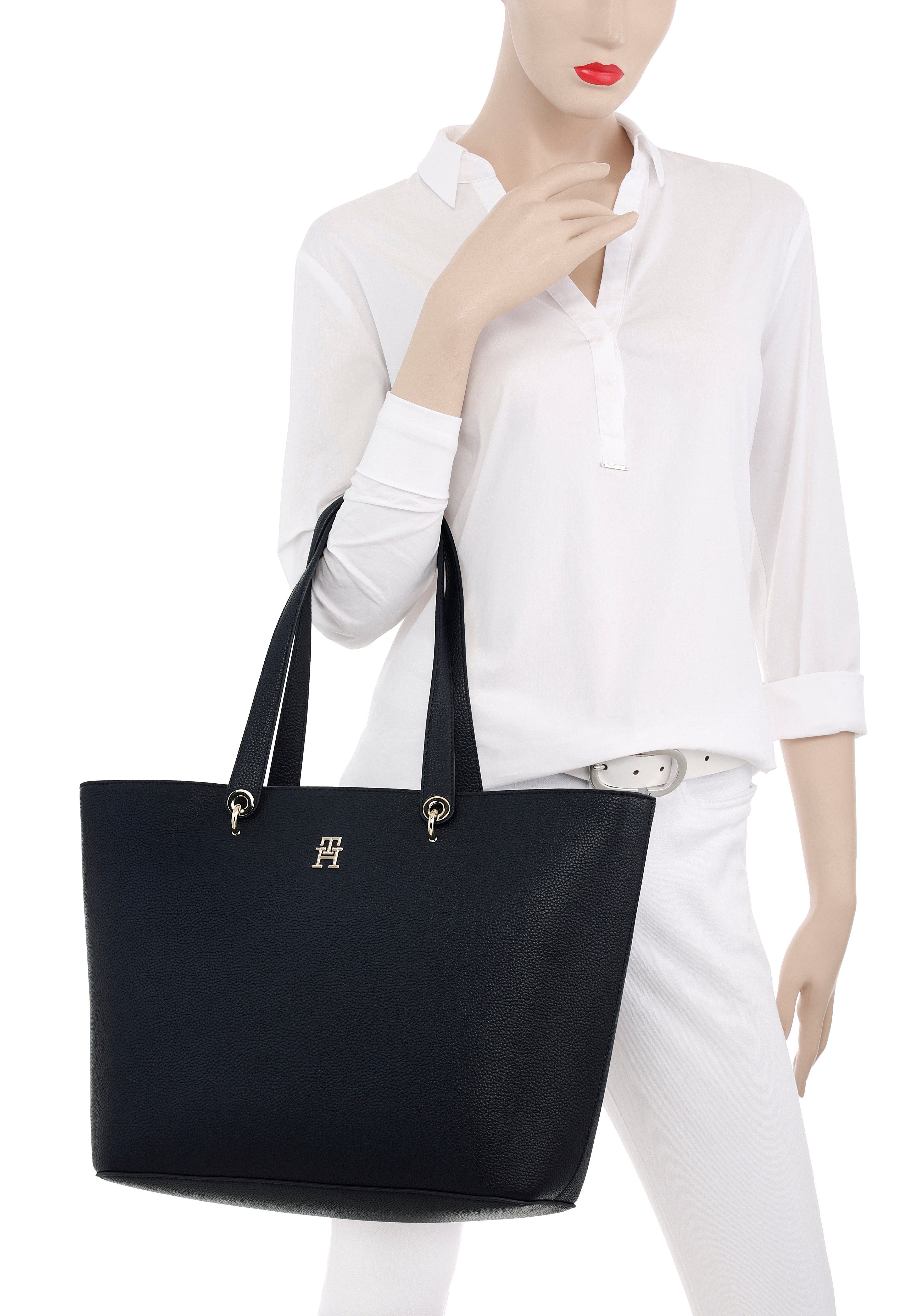 Tommy Hilfiger Shopper TH EMBLEM TOTE, mit TH-Emblem vorne