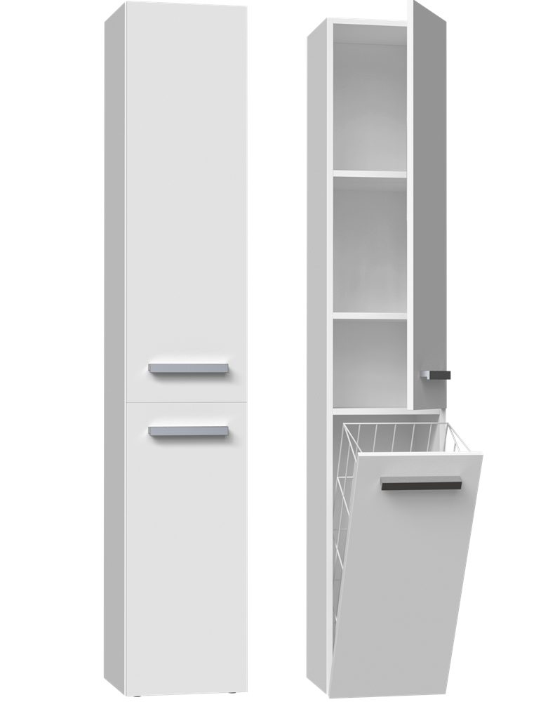 MAGOWA Badkommode Badezimmerschrank NEL IV – Stilvoll, funktional & platzsparend, Tiefe: 30 cm Breite: 31 cm Höhe: 174 cm