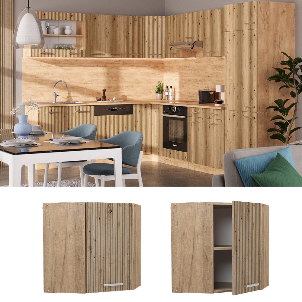 Vicco Eckhängeschrank R-Line, Artisan-Eiche/Goldkraft Eiche, 57 günstig online kaufen