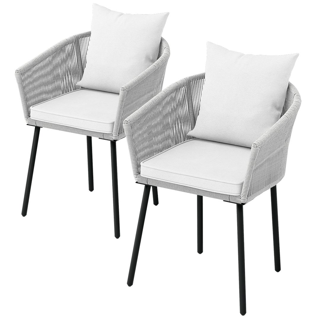 STEELSØN Gartenstuhl Nair (2 Stück), Polyrattan-Seil günstig online kaufen