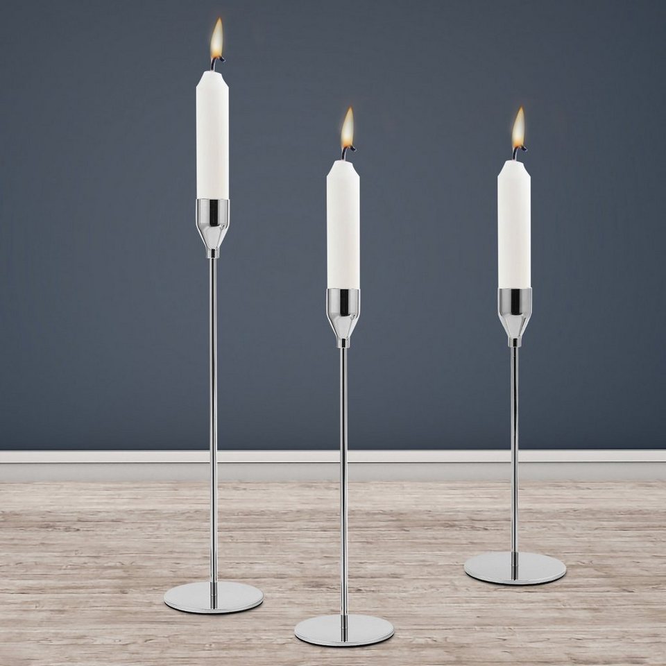 Lospitch Kerzenhalter Kerzenhalter für besondere Anlässe Deko 3er  Kerzenhalter Gold/silber