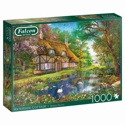 Jumbo Spiele Puzzle Falcon Waterside Cottage 1000 Teile, 1000 Puzzleteile