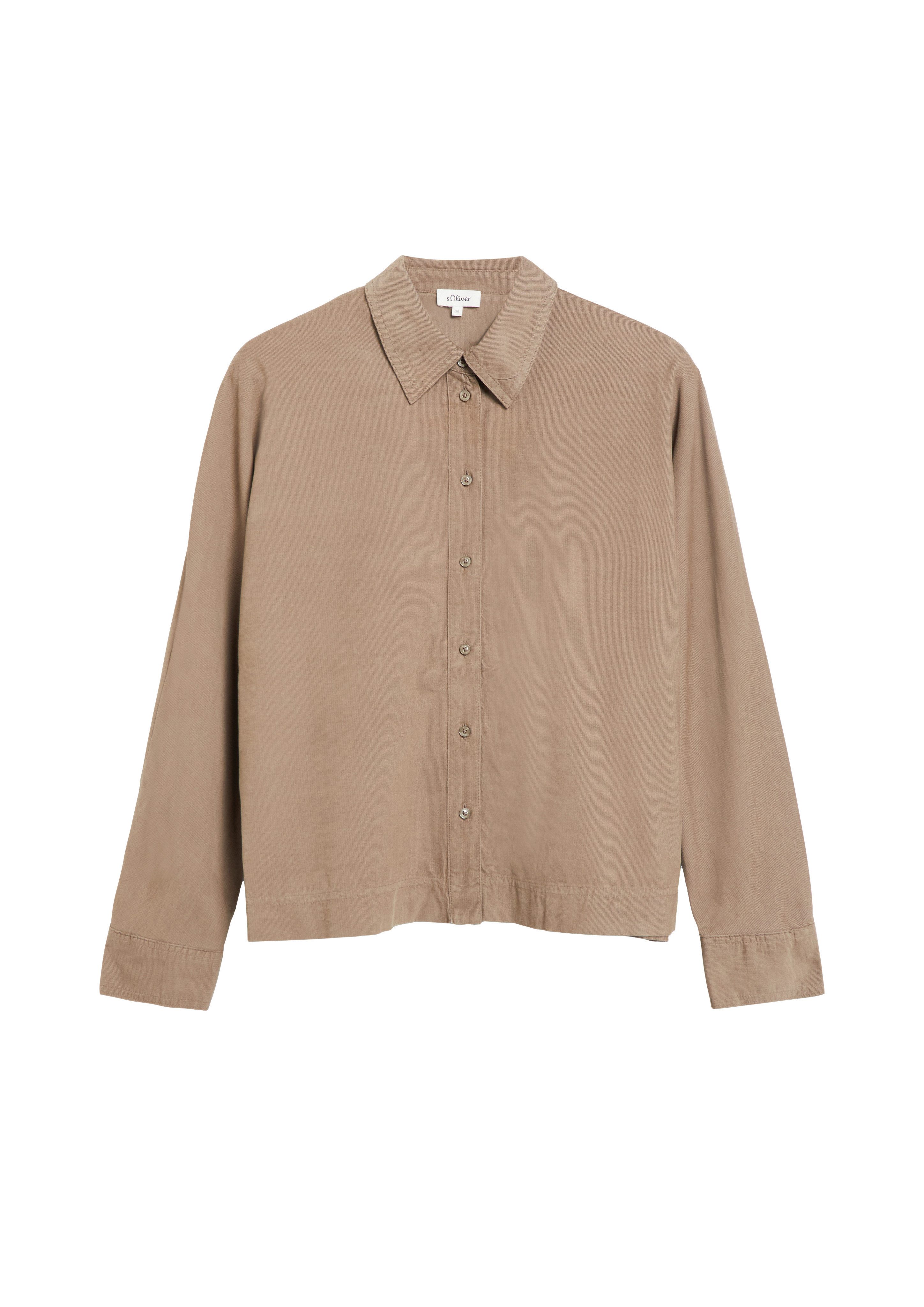 s.Oliver Langarmbluse Cordbluse mit Hemdkragen und Knofpleiste – Bild 3 von 4