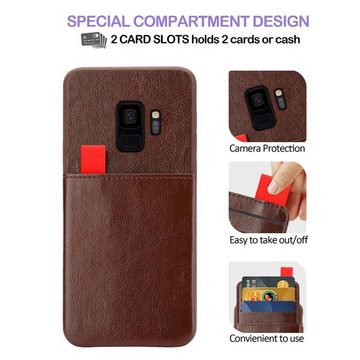 Cadorabo Handyhülle Samsung Galaxy S9 Samsung Galaxy S9, Kunstleder Handy Schutzhülle - Hülle - ultra slim - mit Kartenfach