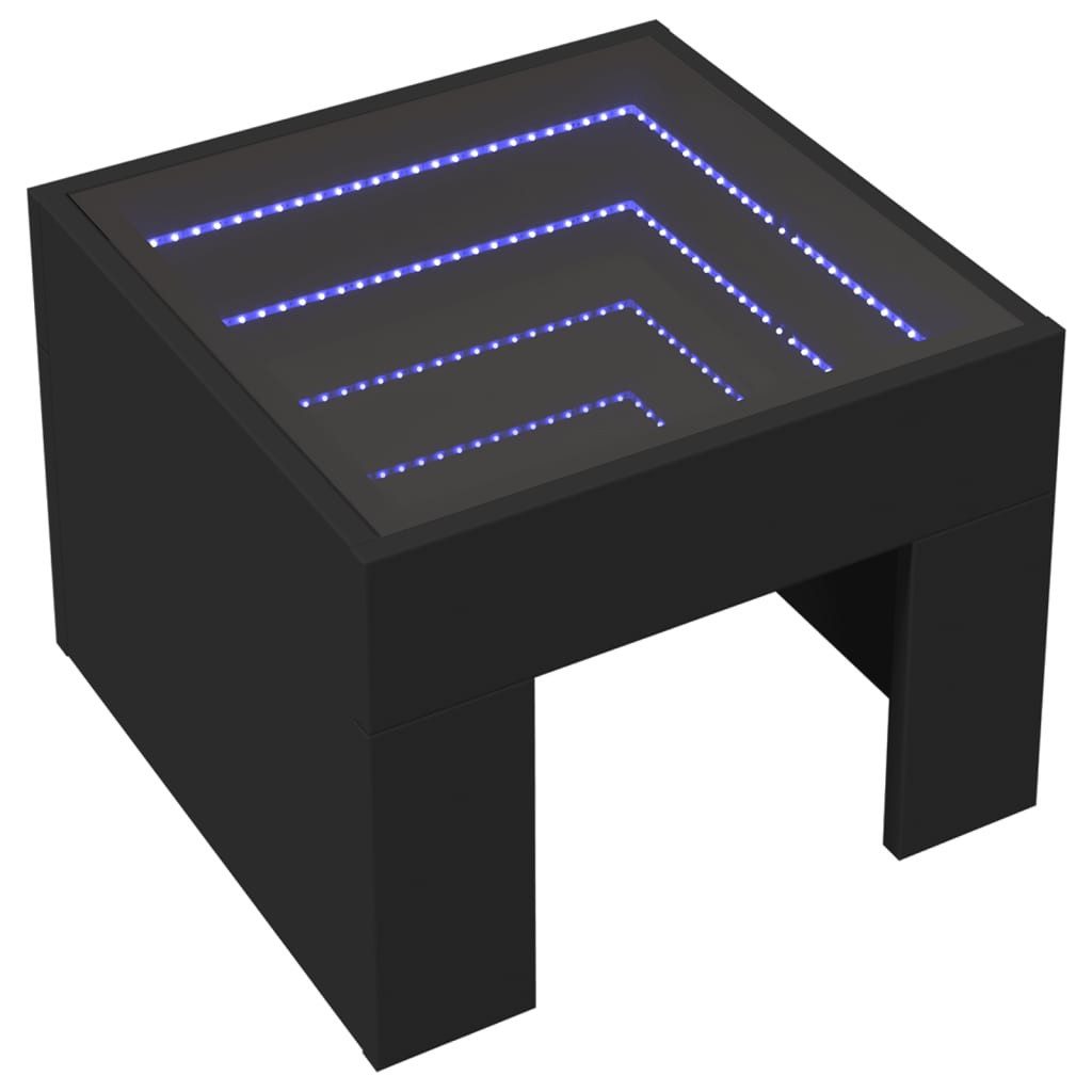 vidaXL Couchtisch Couchtisch mit Infinity-LED Schwarz günstig online kaufen