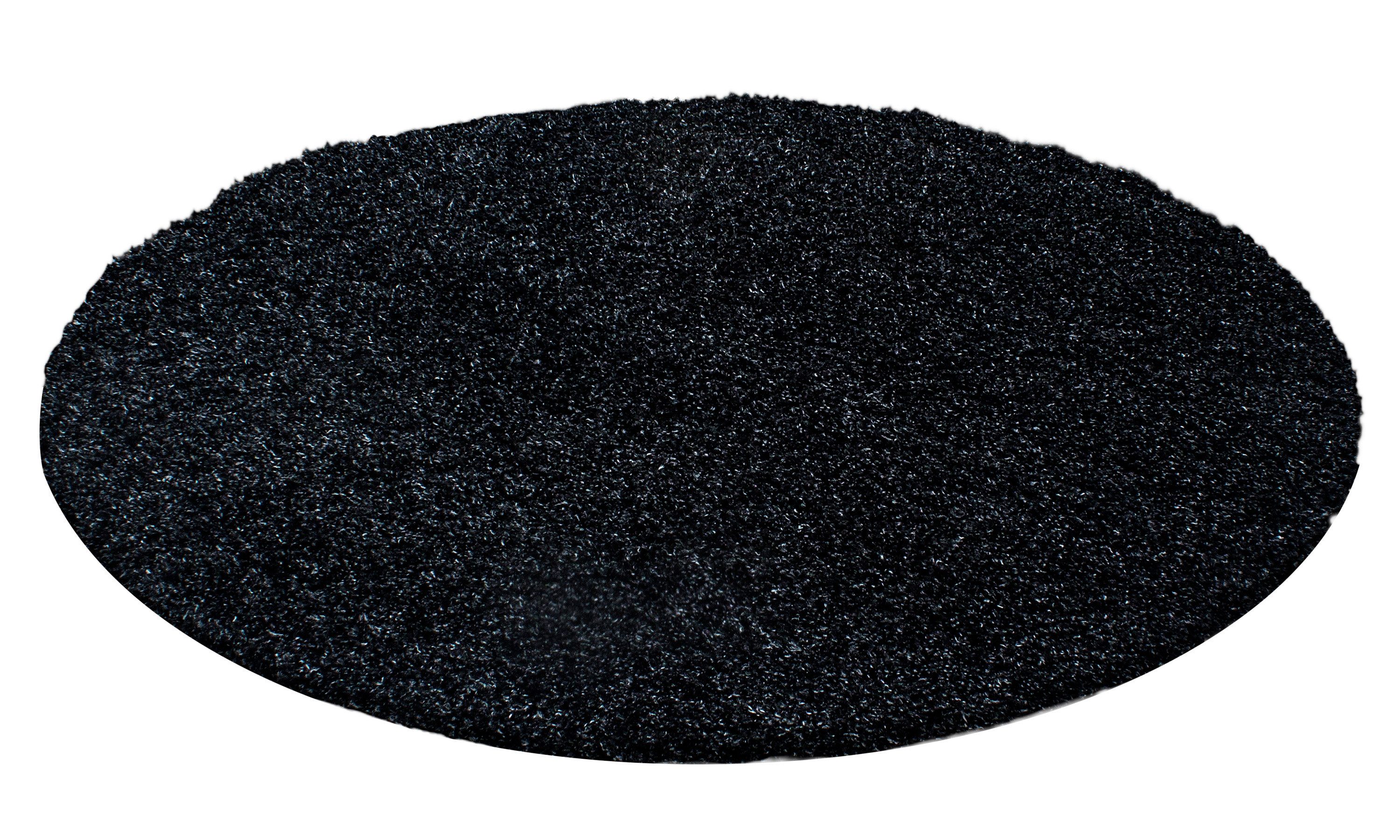 Carpettex Hochflor-Teppich Unicolor - Einfarbig, Rund, günstig online kaufen