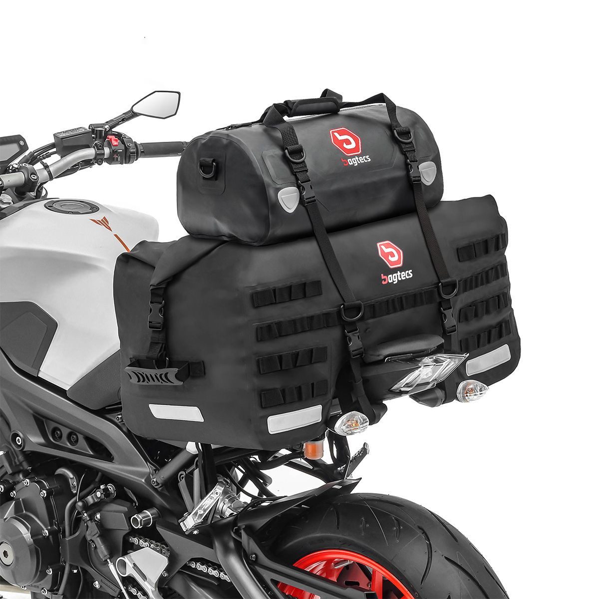 Bagtecs Reisetasche Motorrad Hecktasche Set # SX70 + XF30 Volumen 100 L Drybag Wasserdicht