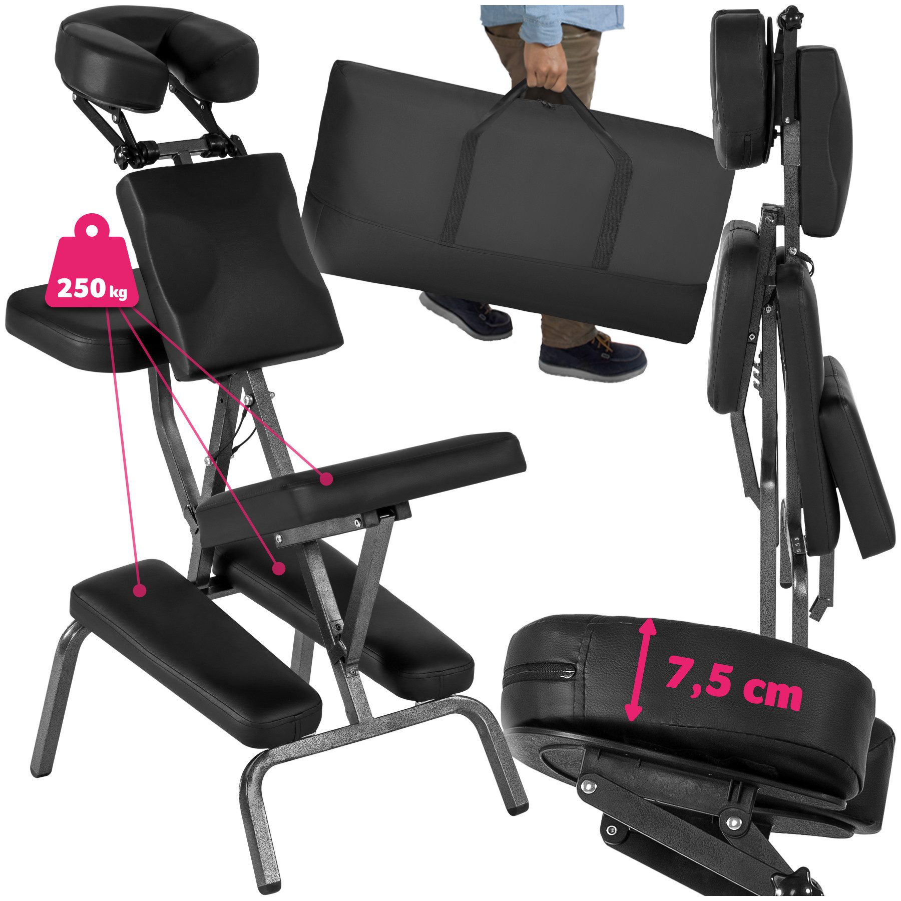 tectake Massagesessel Massagestuhl, klappbar günstig online kaufen