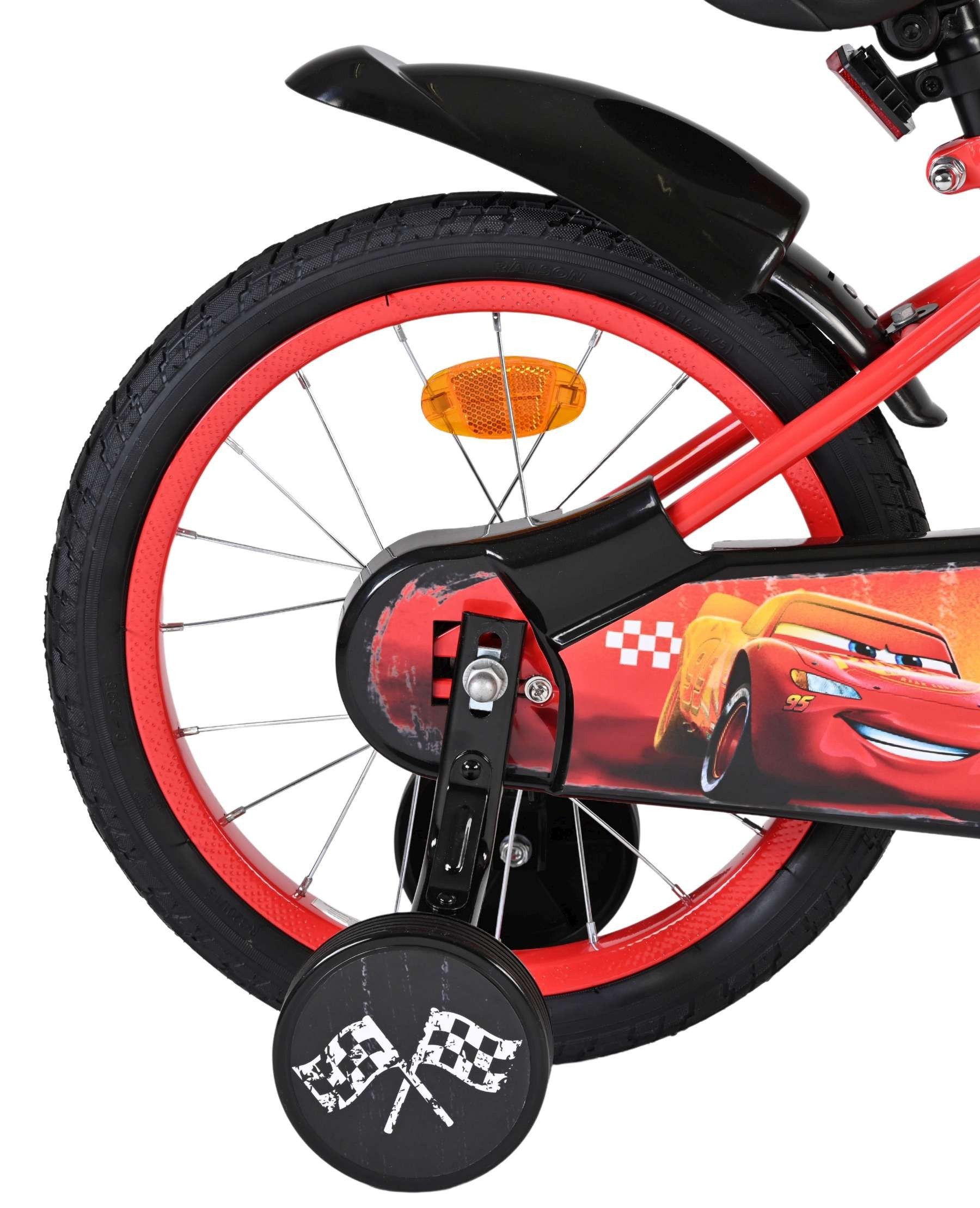 Volare Kinderfahrrad Disney Cars Kinderfahrrad - Jungen - 16 Zoll - Rot