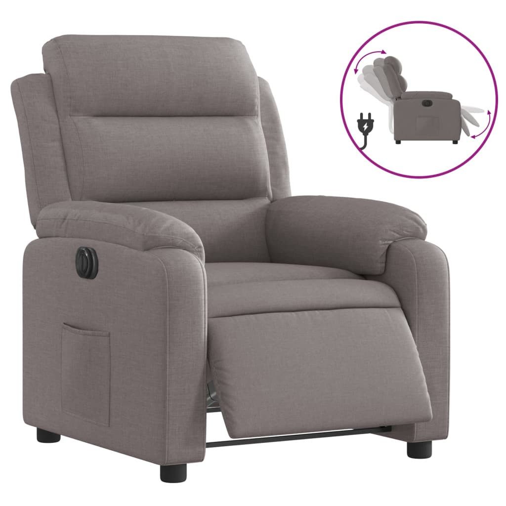 vidaXL Sessel Relaxsessel Elektrisch Taupe Stoff günstig online kaufen