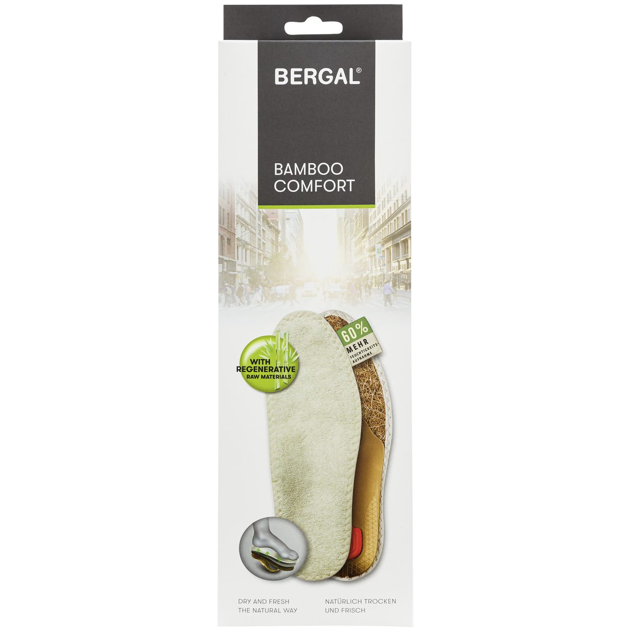 Bergal Fußbetteinlage Bamboo Comfort - schenkt Ihnen Komfort auf die natürliche Art