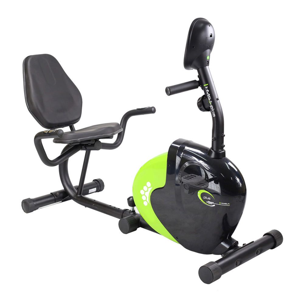 HMS Liege-Heimtrainer Liegeheimtrainer Heimtrainer Fitnessgerät (Spar-Set, 8 Widerstandsstufen), bequemer Sitzposition für gelenkschonendes Ausdauertraining