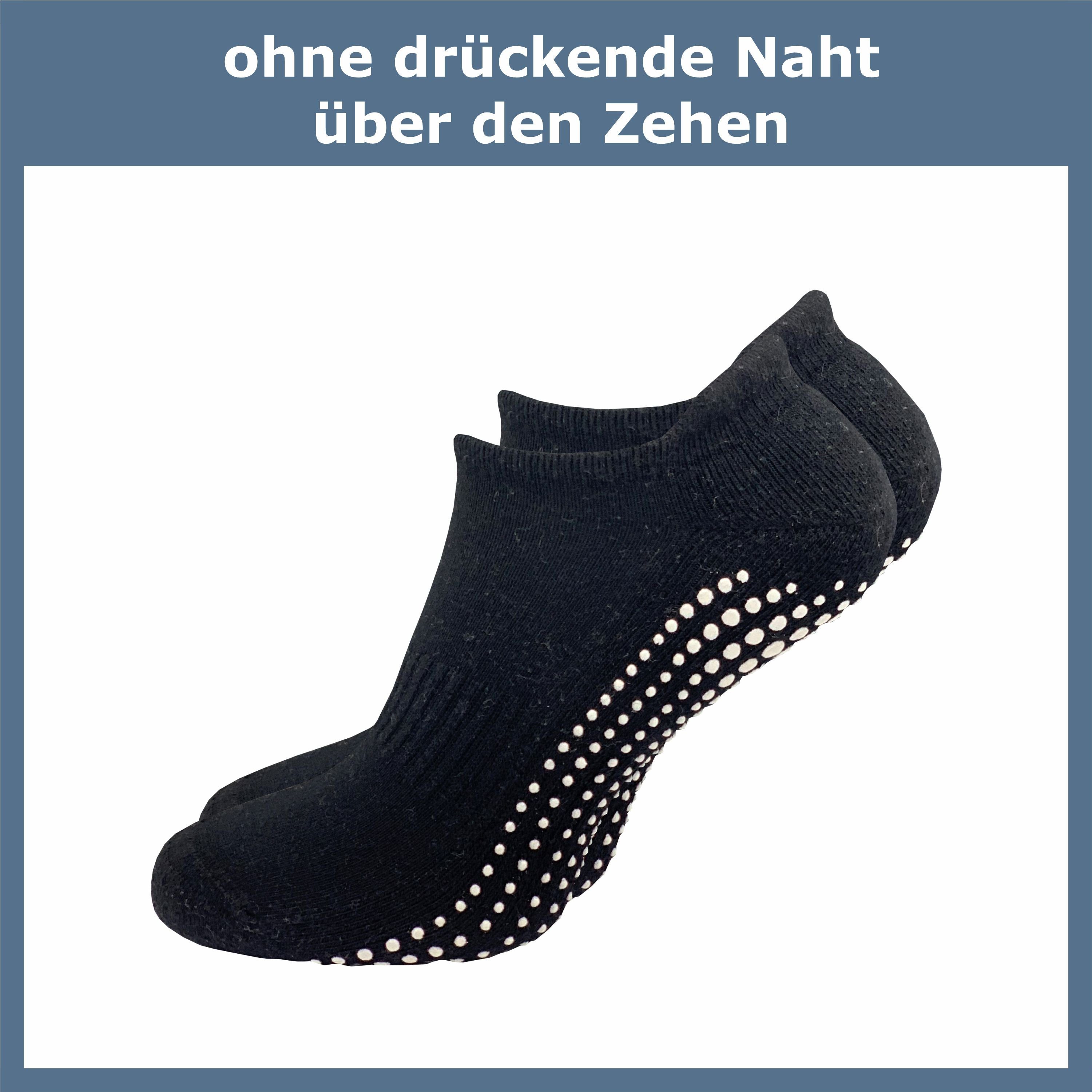 GAWILO ABS-Socken für Damen - Stoppersocken auch für Yoga & Pilates - Antirutsch (3 Paar) Sicherer Halt auf glatten Böden: Rutschfest mit hohem Baumwollanteil