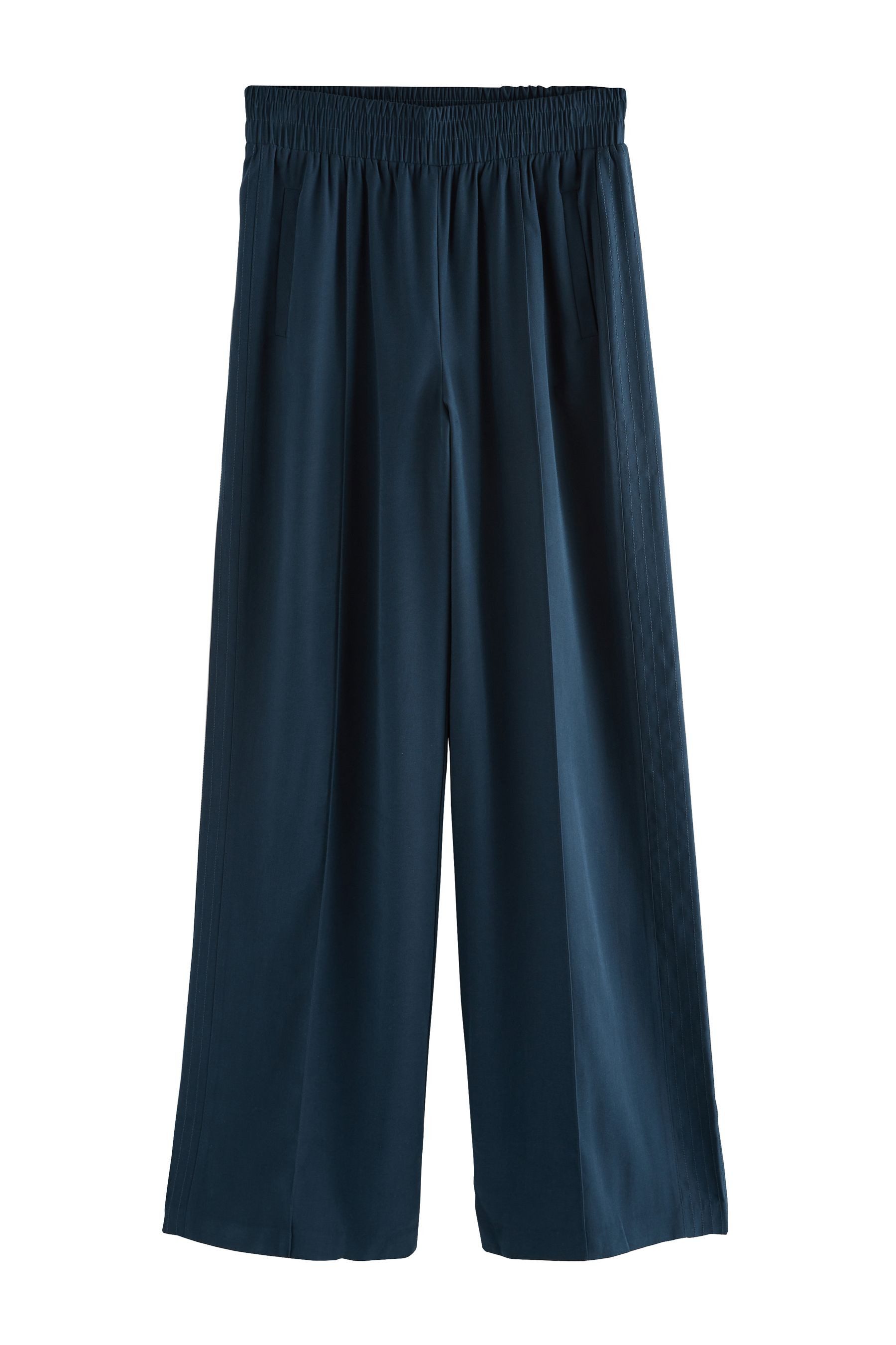 Palazzohose Hose mit weitem Bein und Seitennahe