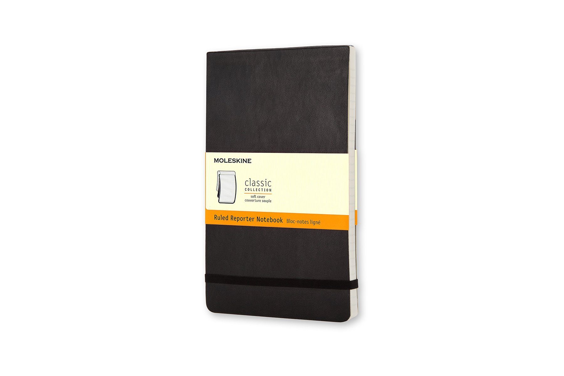 MOLESKINE Notizbuch, Classic Reporter - Soft Cover - P/A6 Pocket (9x14) - mit weichem Einband - 70g-Papier - Schwarz