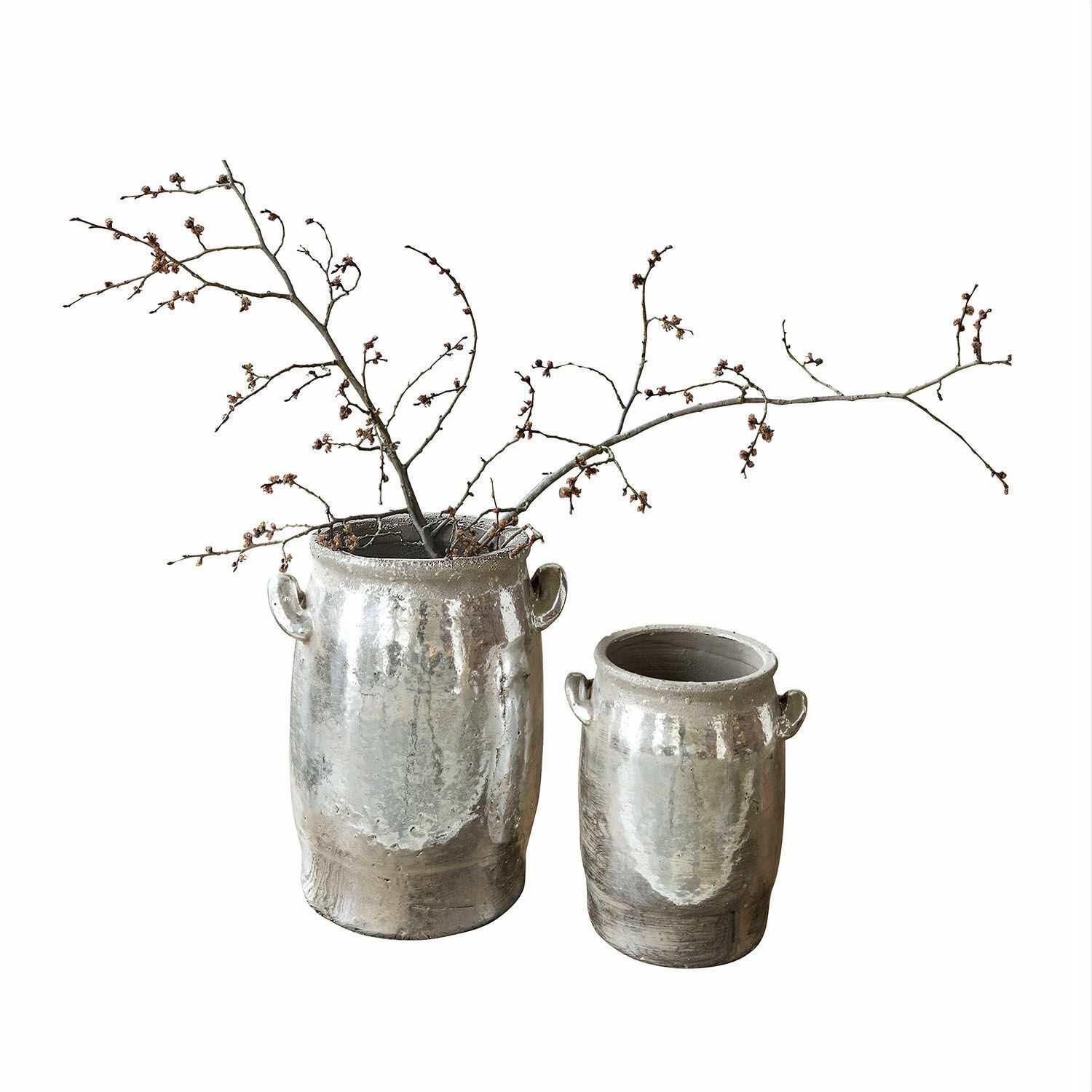 Tischvase Vase 2er Set Eleganteque silber