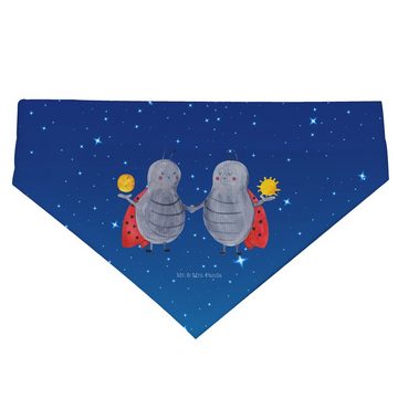 Mr. & Mrs. Panda Hundefliege Sternzeichen Zwilling - Sternenhimmel Blau - Geschenk, Tuch, groß, Ha, Polyester