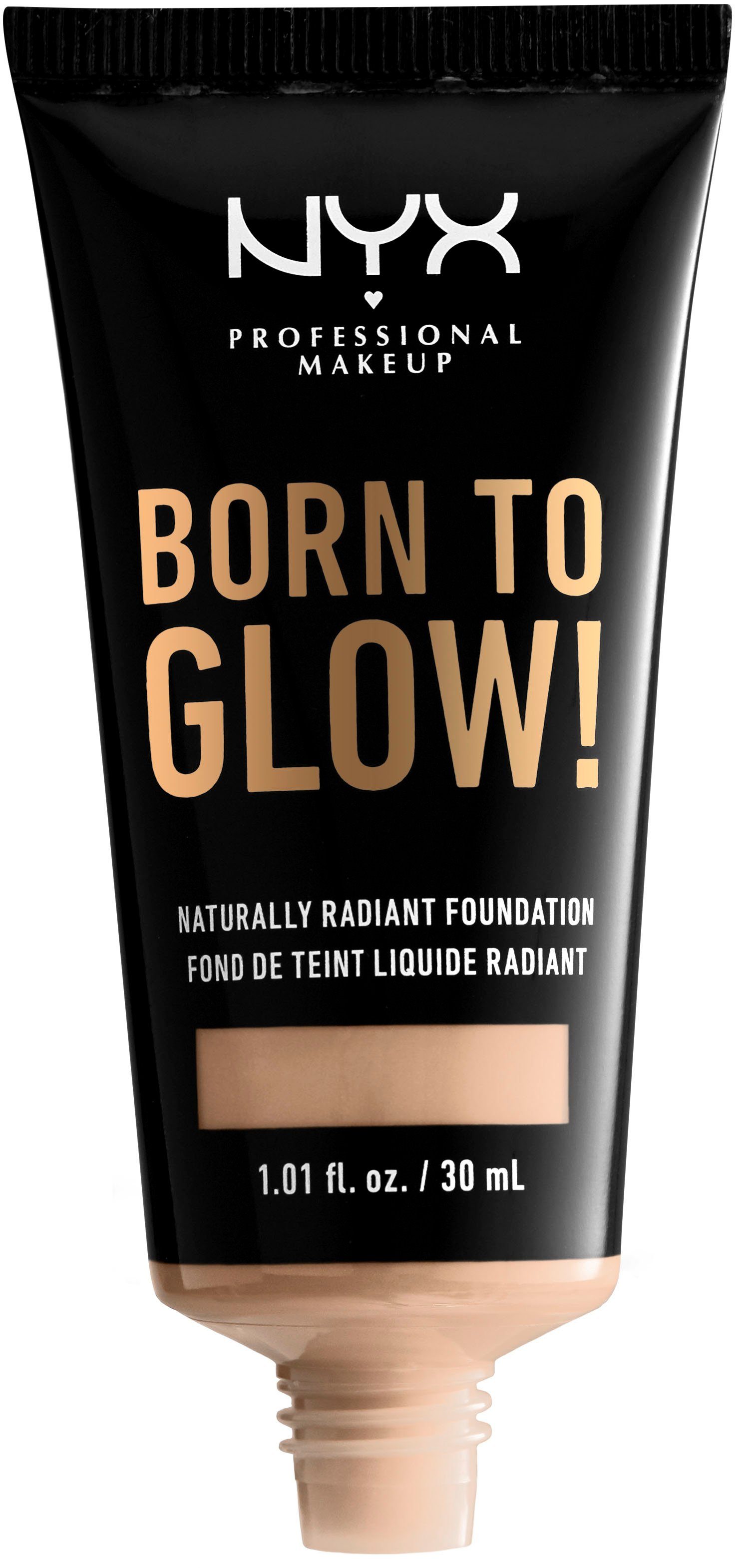 NYX Foundation Makeup Naturally Glow To Foundation NYX Born Professional BTGRF06 Vanilla