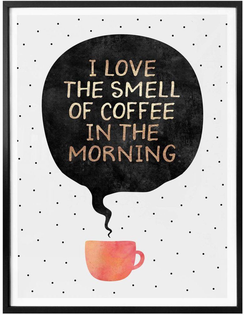 Poster coffee, Schriftzug of Wall-Art St) (1 smell
