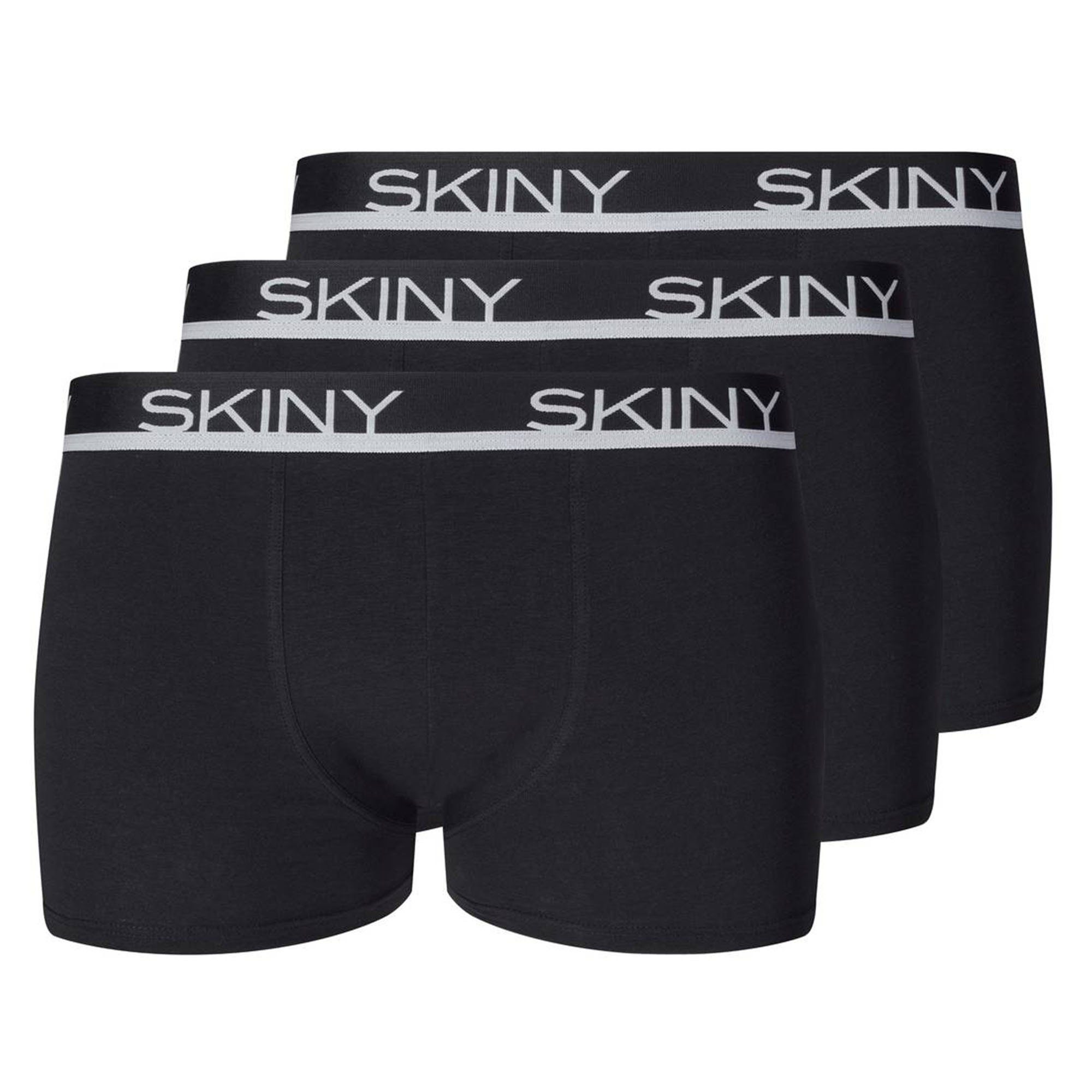 Pants Herren Shorts Skiny - Schwarz Boxer Trunks, Boxer 3er Pack