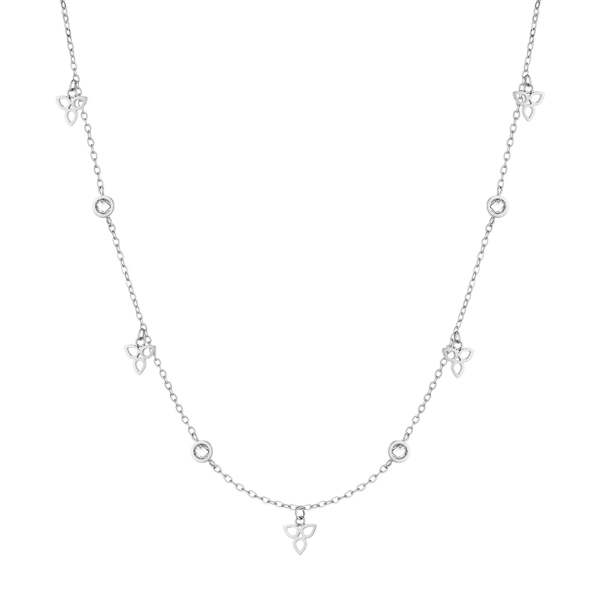 Kette mit Anhänger Flower Edelstahl
