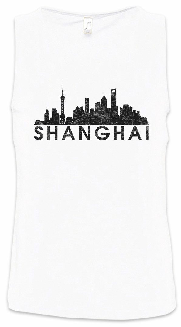 Urban Backwoods Tanktop Skyline Shanghai Ärmelloses T-Shirt Schanghai China Stadt City Town Ville Asien Cina Asia