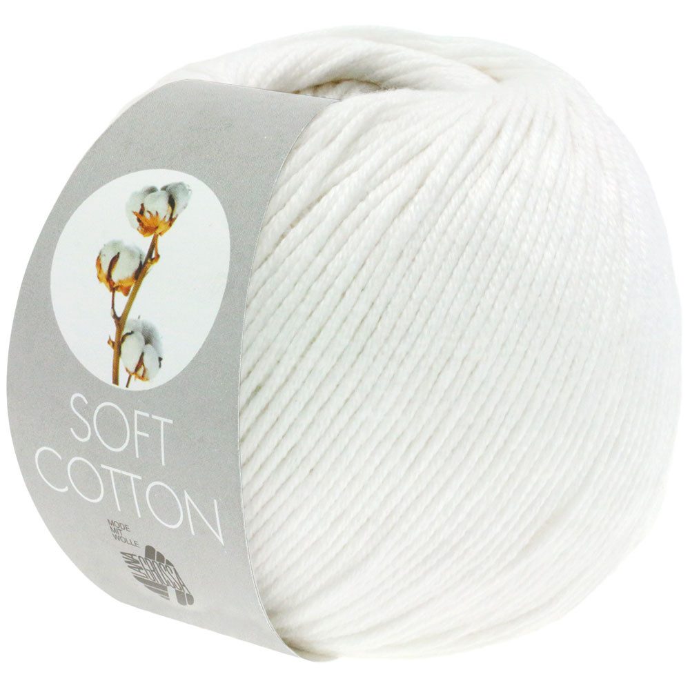 LANA GROSSA SOFT COTTON Häkelwolle, 140 m (weiches, vielseitiges Garn für höchsten Tragekomfort), 50 g
