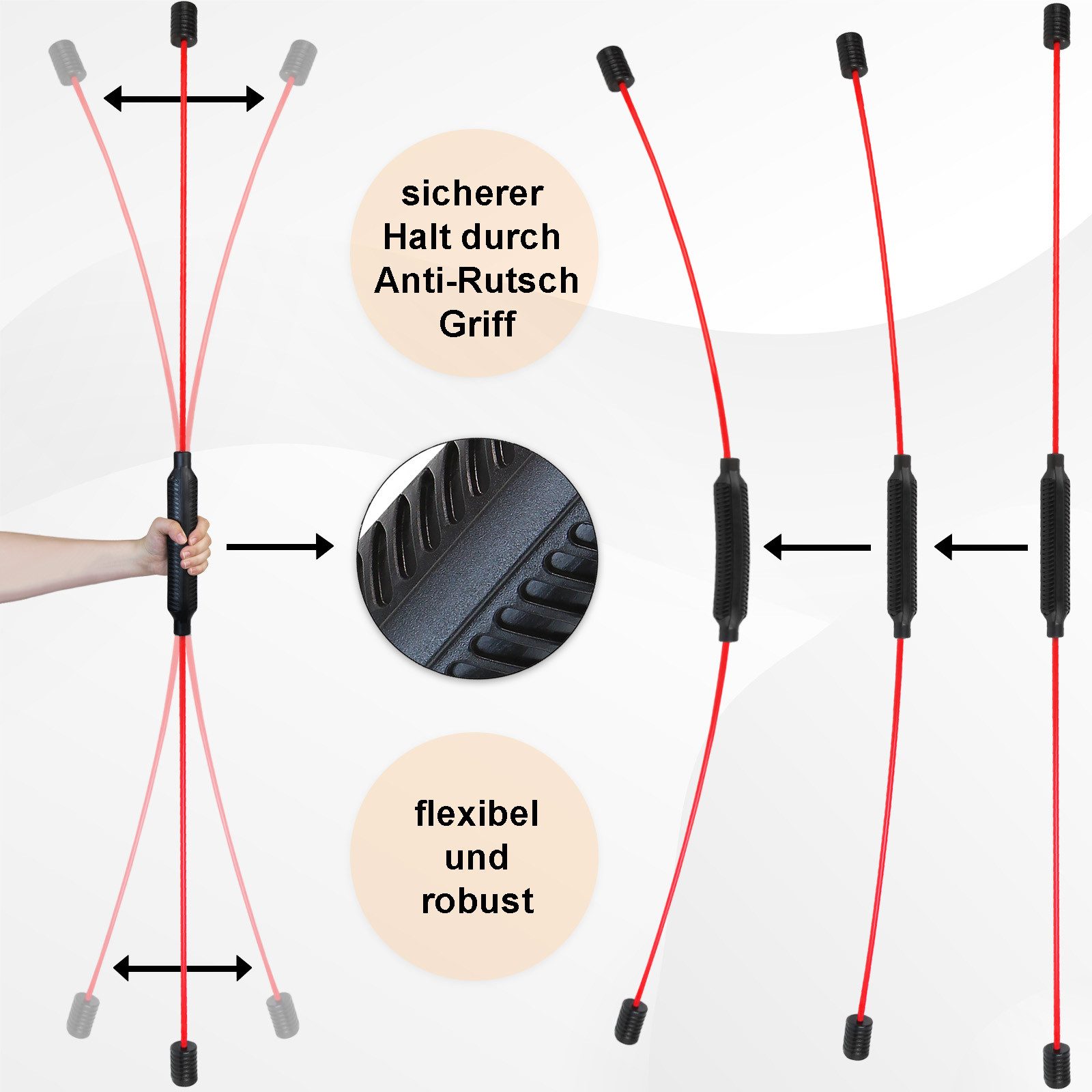 ALPIDEX Swingstick Schwingstab Fitness Swingstick inkl. E-Book mit Übungen