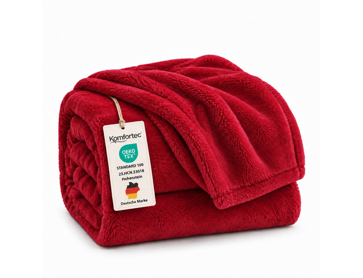 Wohndecke Kuscheldecke 260 g/m², flauschige Wohndecke, Fleecedecke, Oeko-Tex, Komfortec