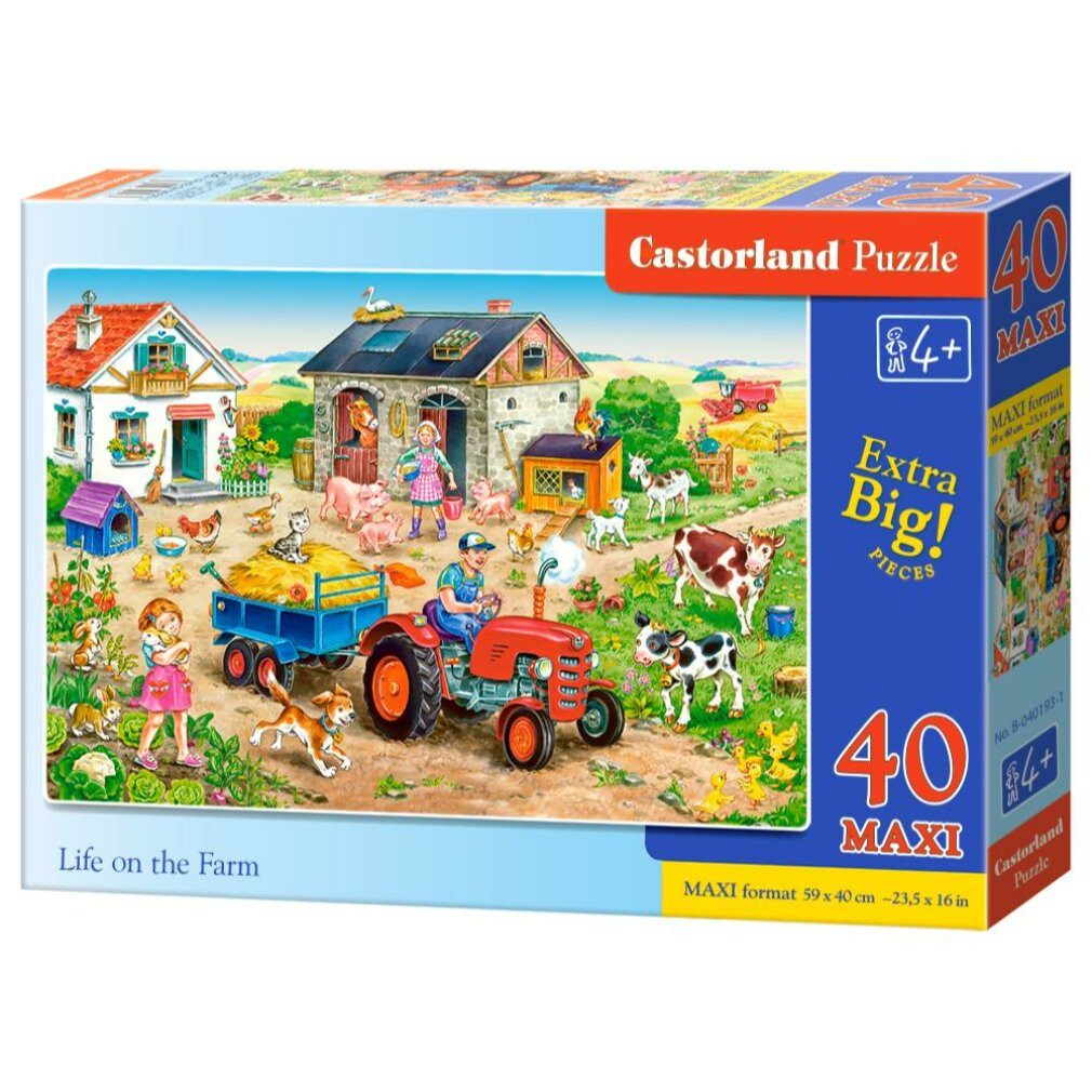 Castorland Puzzle Puzzle Farm Life MAXI 40 Teile, Puzzleteile