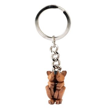 Monkimau Schlüsselanhänger Eichhörnchen Schlüsselanhänger Leder Tier Figur (Packung)
