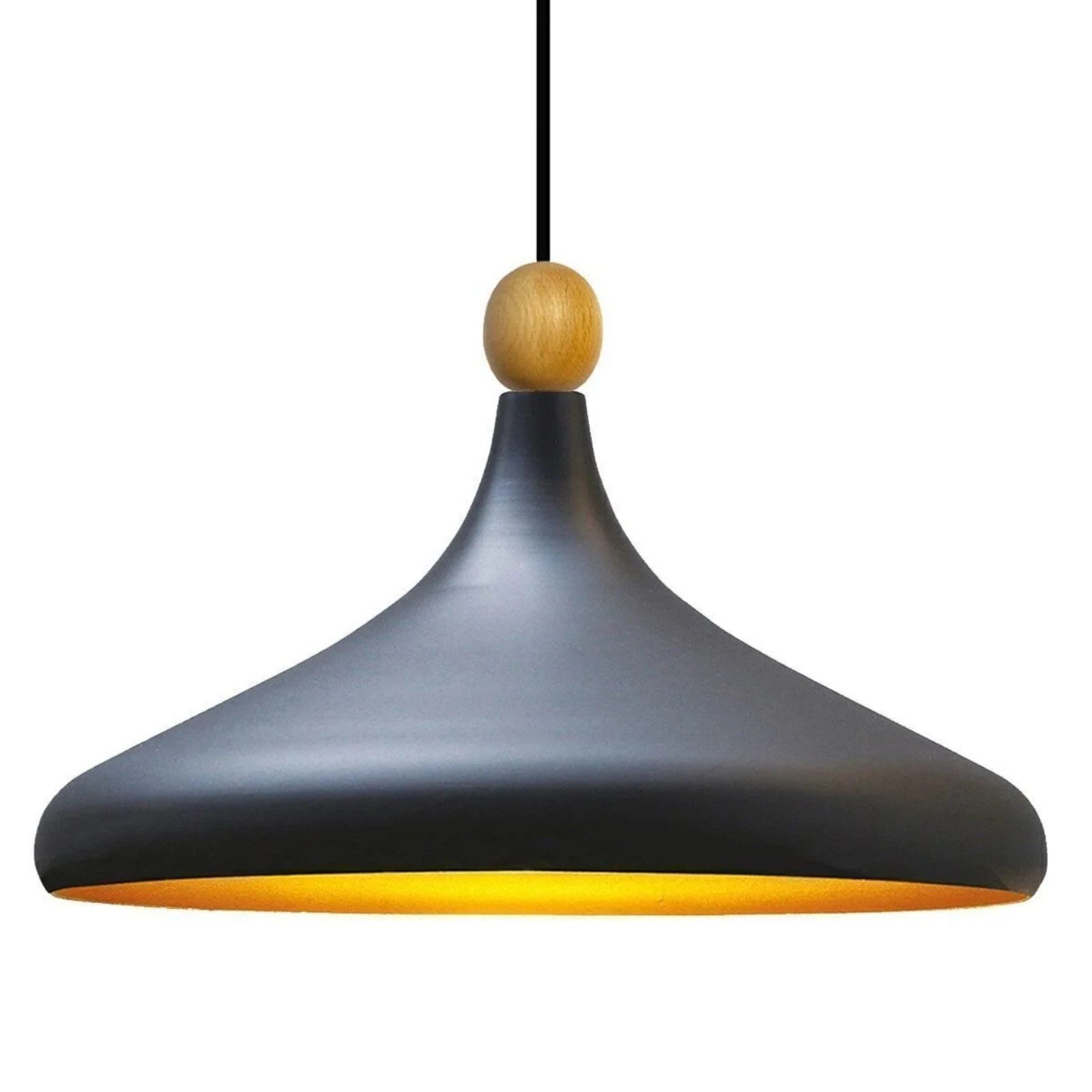 Pendelleuchte Bamyum Champion Pendelleuchte aus Holz, 35 cm Metall E27 Moderne Lampe