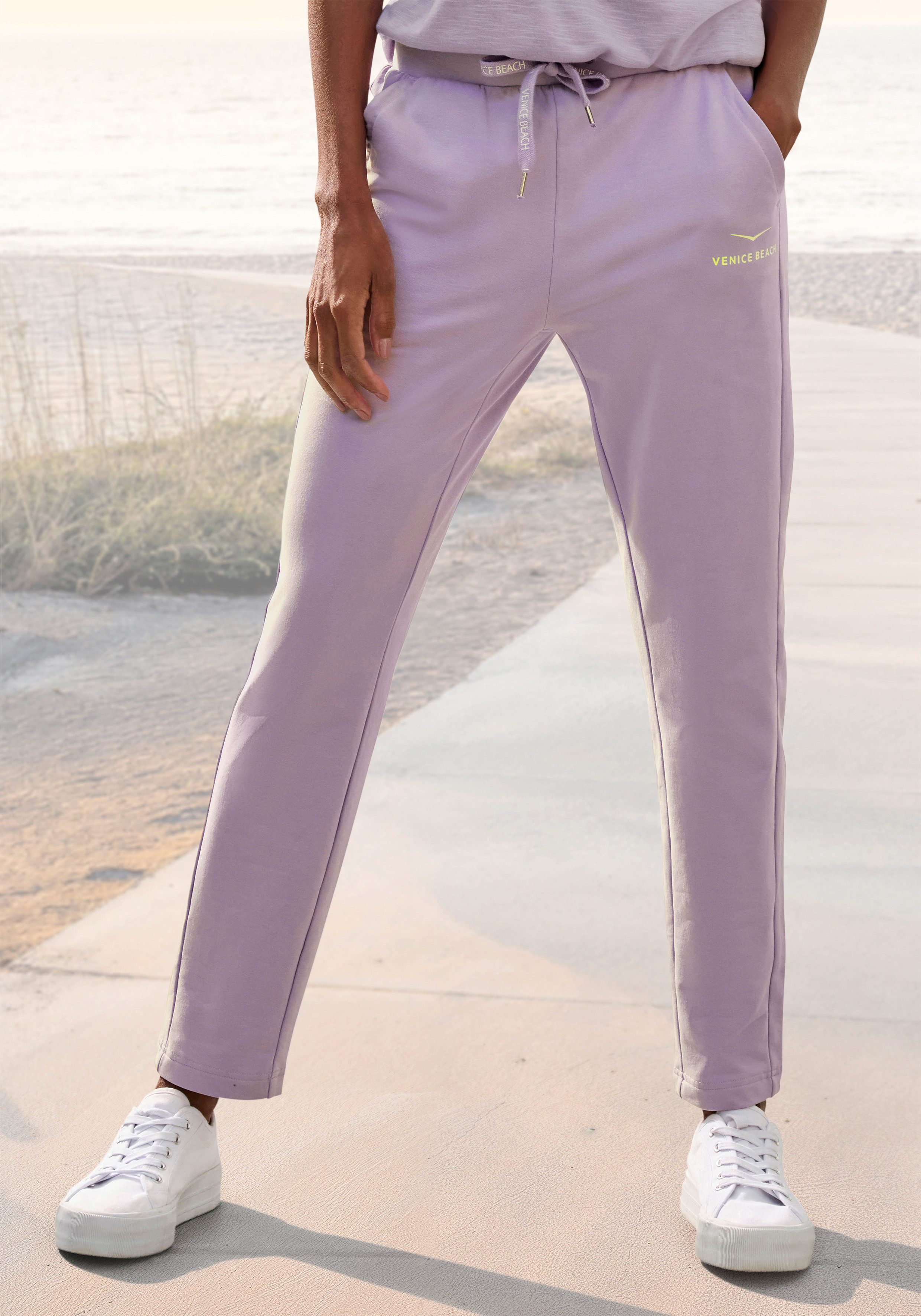 Venice Beach Sweathose mit Logoprint, Jogginghose, günstig online kaufen