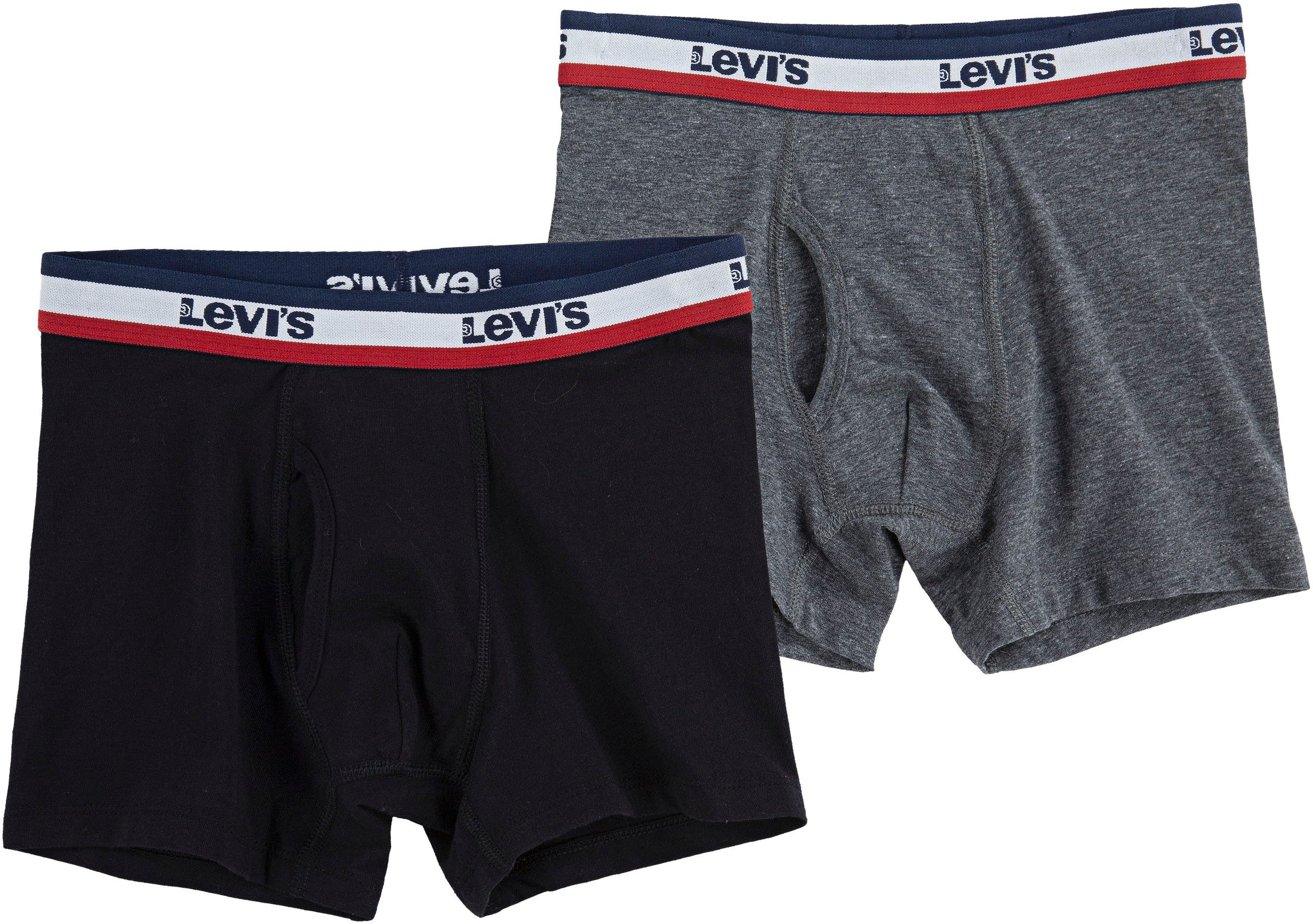 Levi's® Kids Boxershorts SPORTSWEAR schwarz, (2-St) BOYS BFIEF LOGO for grau BOXER