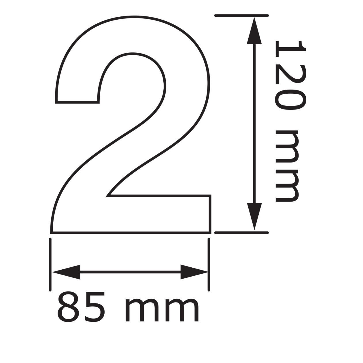Bravios Briefkasten Hausnummer ''2'' Rost