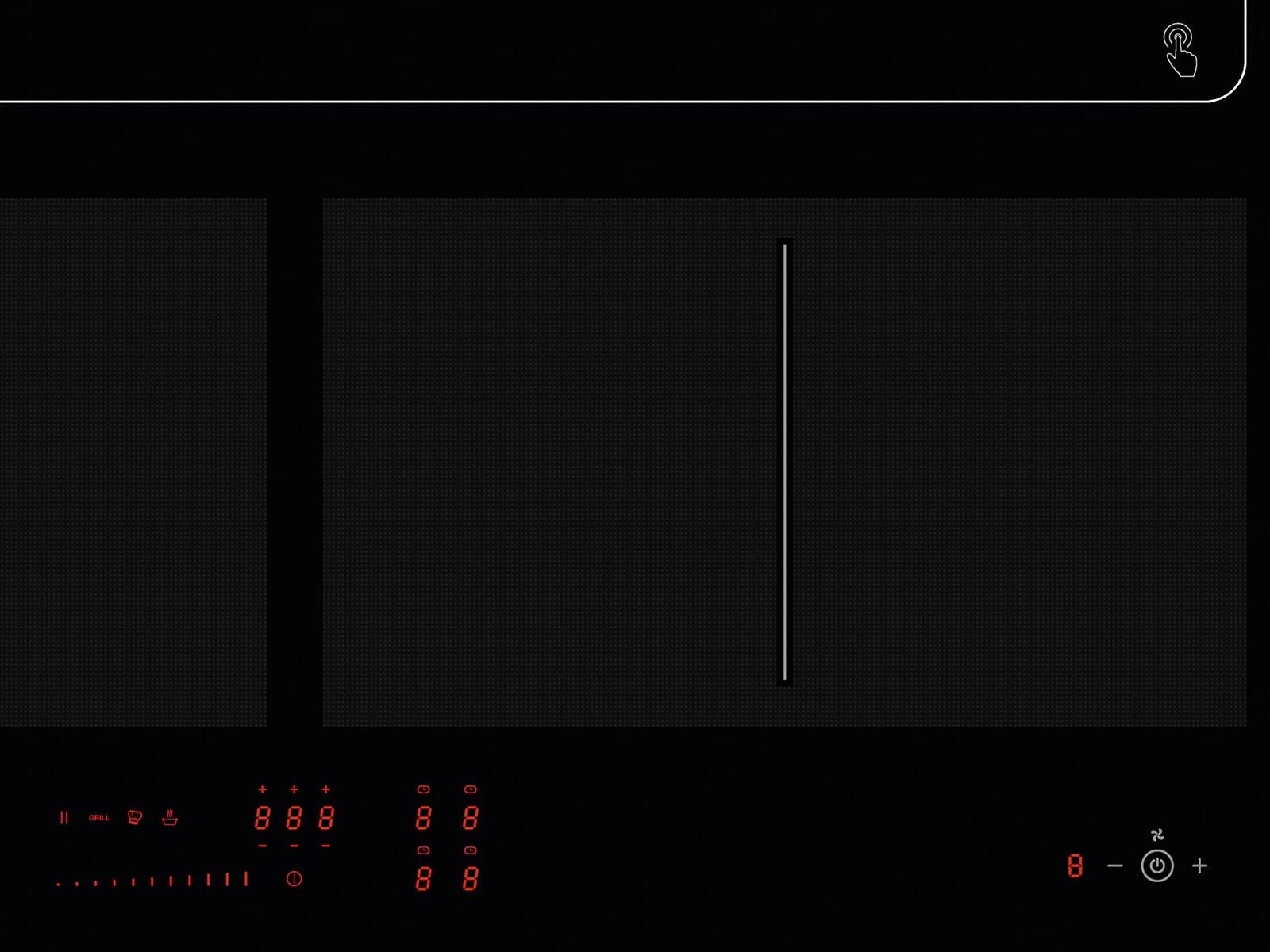 Oranier Kochfeld mit Dunstabzug 2092 57, Timer, TouchControl-Bedienung