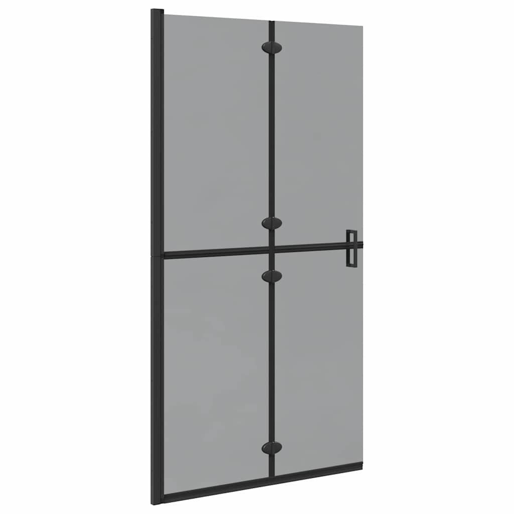 vidaXL Duschwand Walk-In Duschwand Schwarz 100 x 6,5 x 190 cm, (1 tlg)