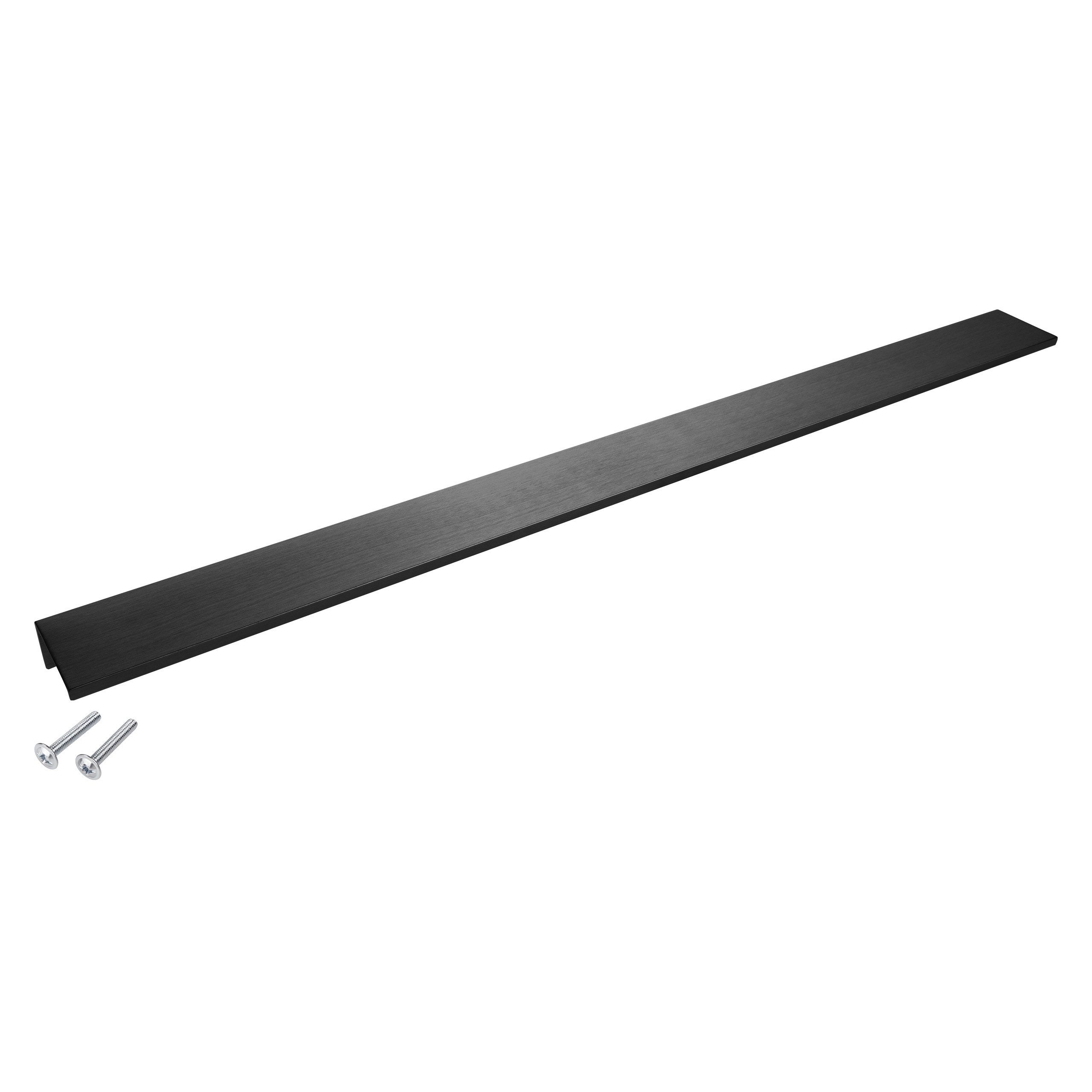 SO-TECH® Möbelgriff SEARL, Aluminium, schwarz oder Edelstahloptik (1-St), 480 mm, schwarz eloxiert gebürstet