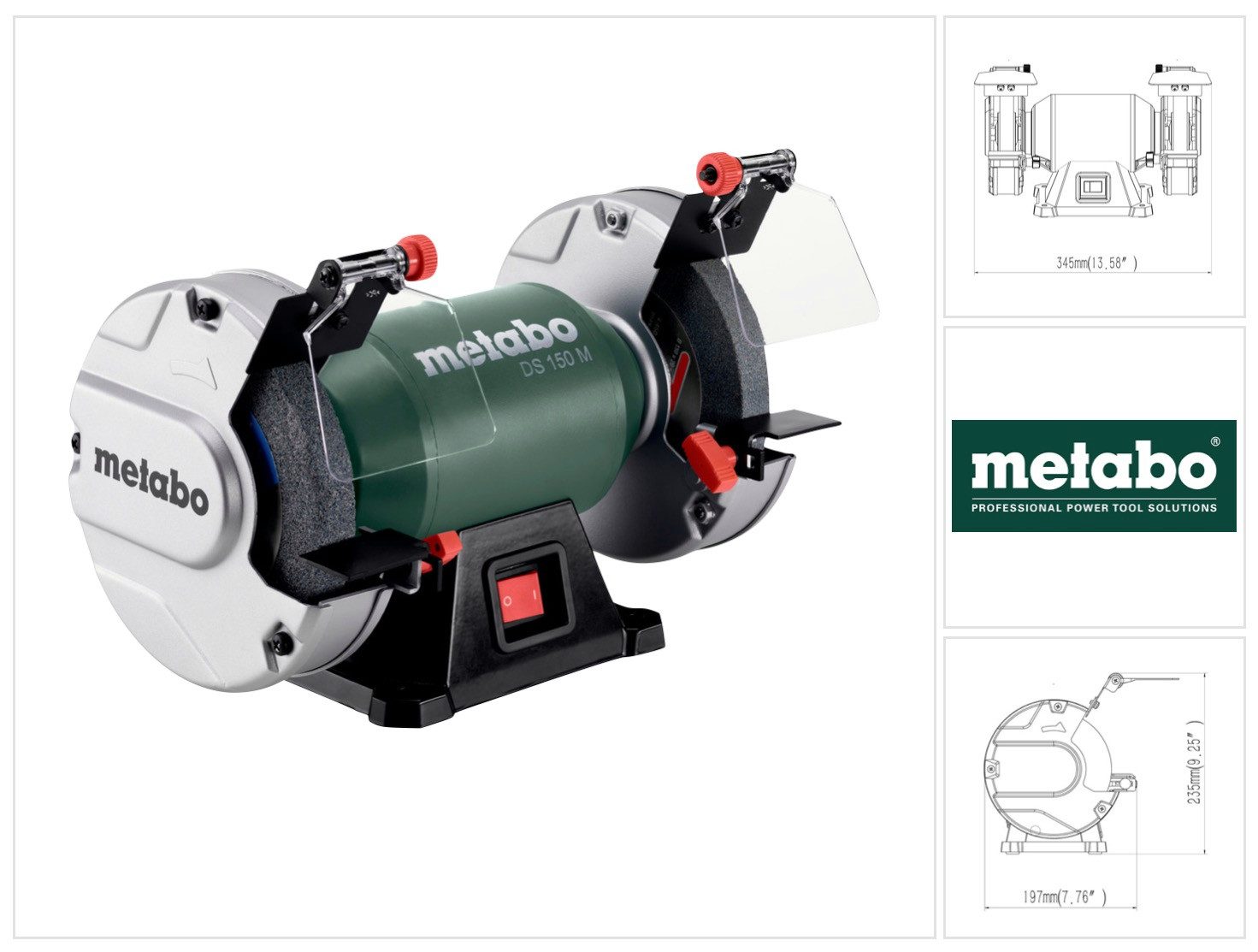 metabo Двойная шлифовальная машина DS 150 M Doppelschleifmaschine 370 W 150 x 20 x 20 mm (604150000)