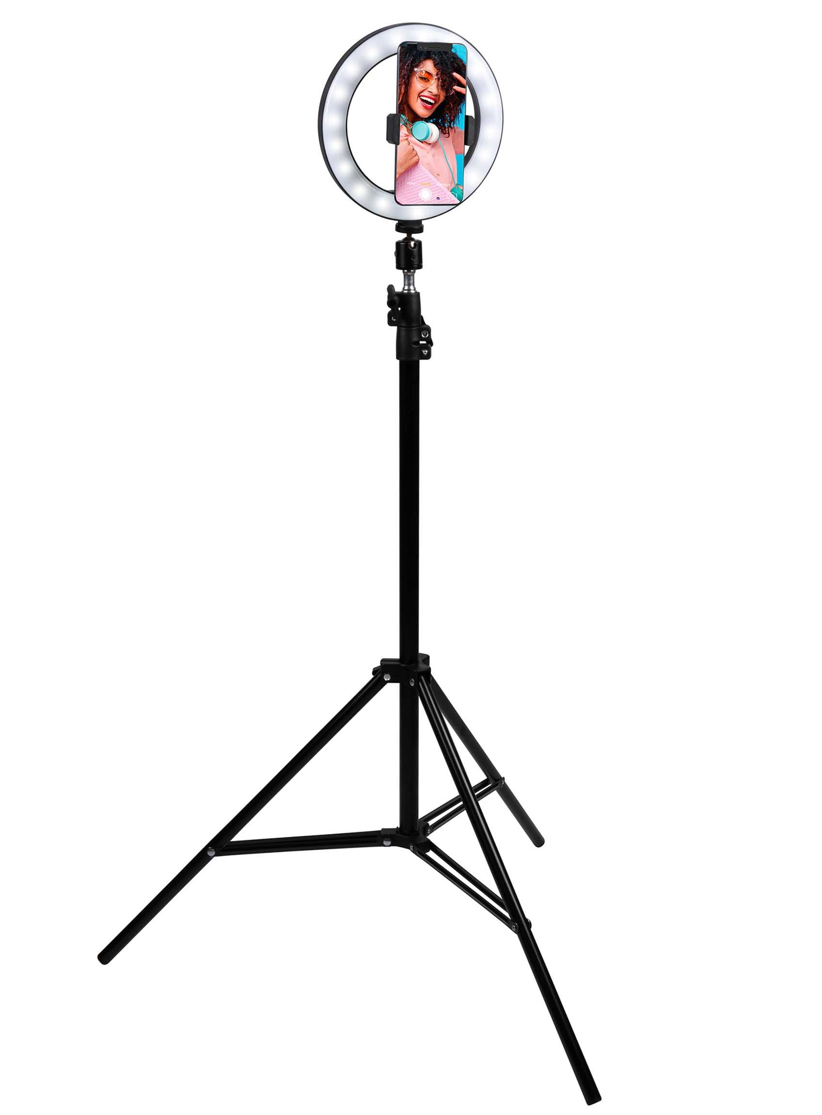 Grundig Ringlicht LED Selfie Ringlicht, Selfie-Ringlicht mit Stativ