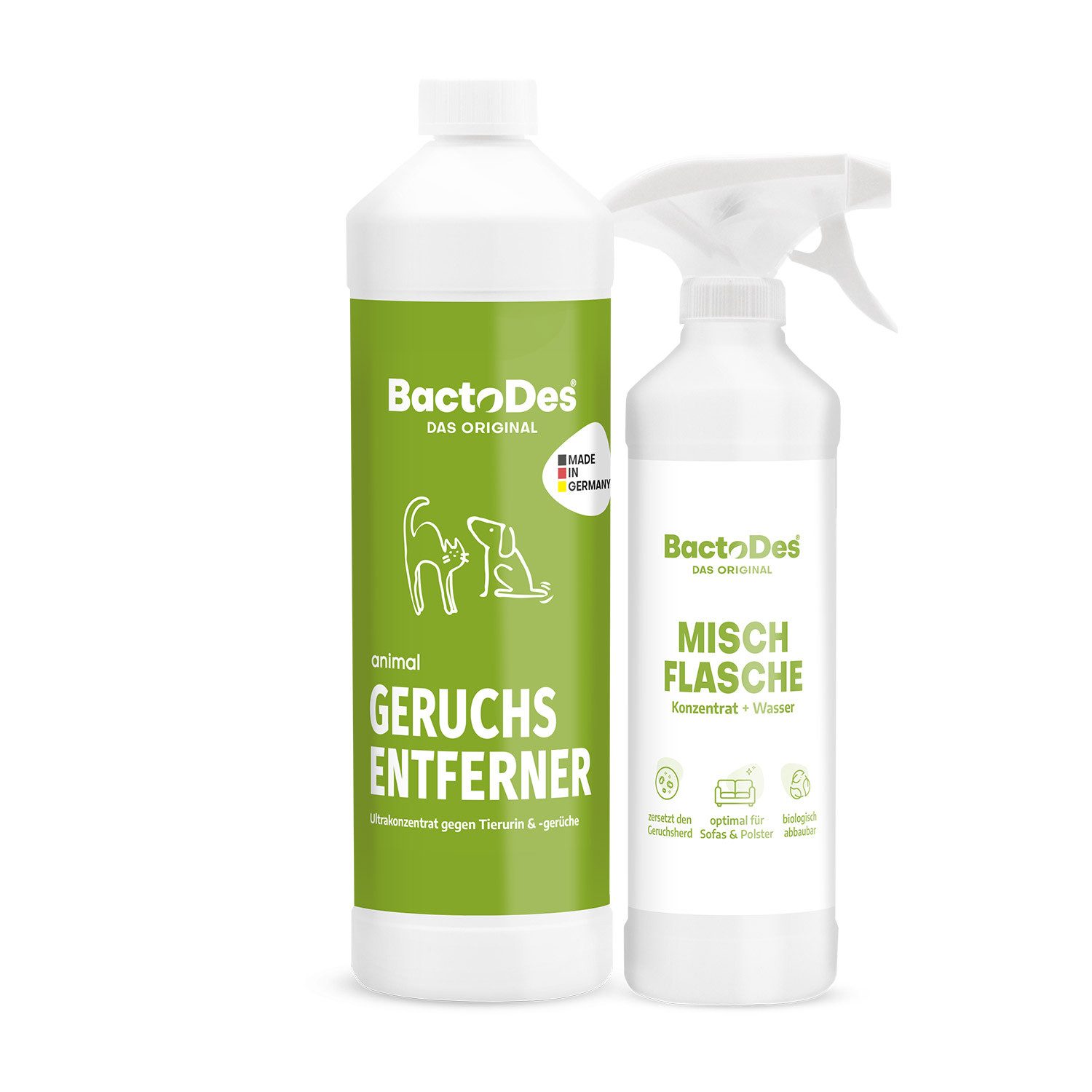 BactoDes Geruchsentferner BactoDes® Animal (Konzentrat inkl. 1 Misch- und Sprühflasche)