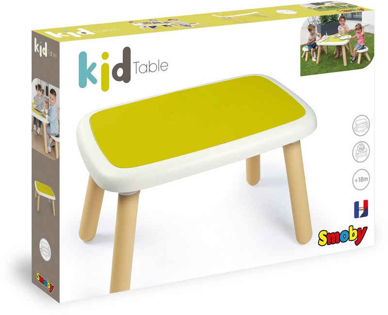 Smoby Kindertisch Indoor / Outdoor Garten Kid Tisch 4 stabile Tischbeine lime 7600880406